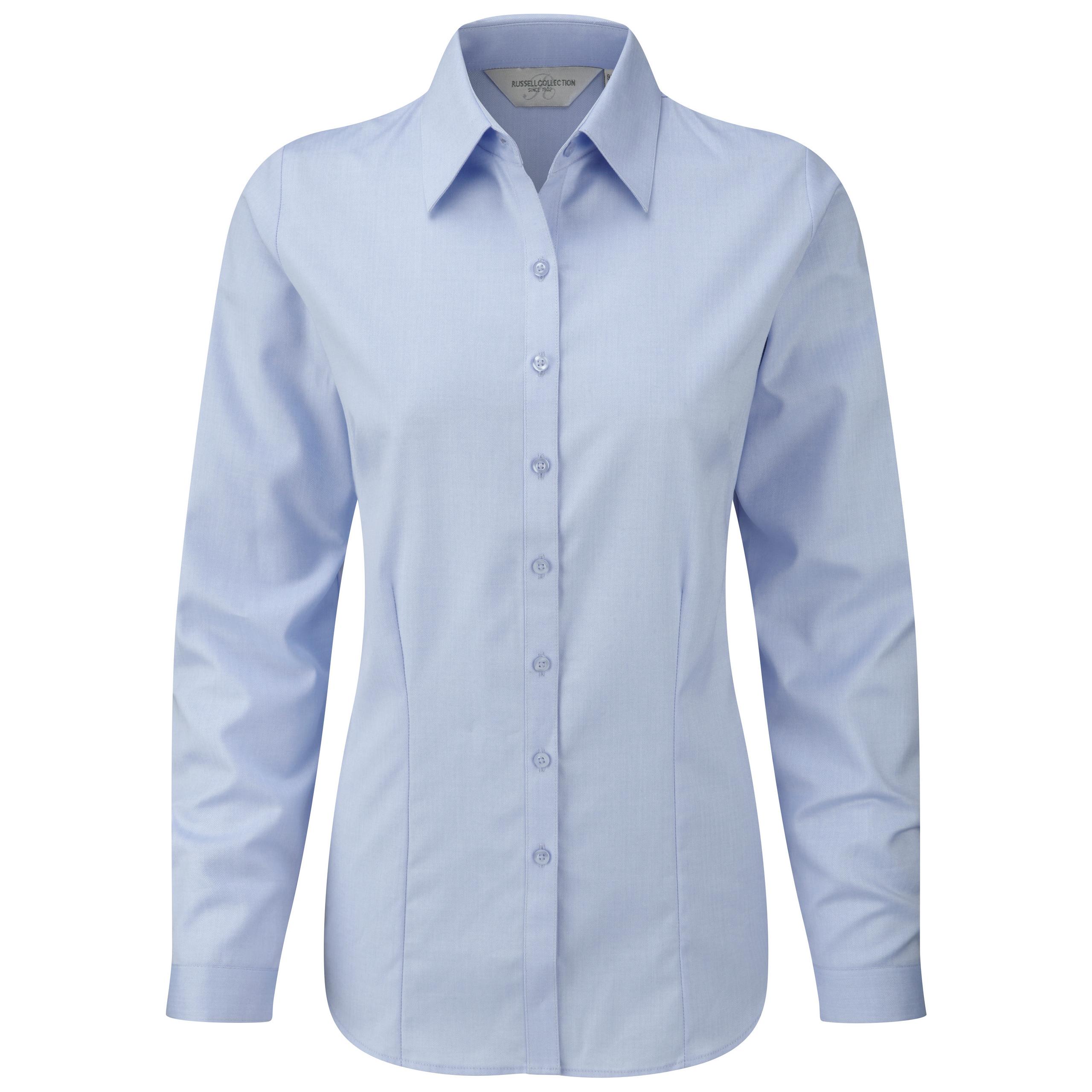 Russell - CHEMISE FEMME MANCHE LONGUES À CHEVRONS - Light Blue - XS