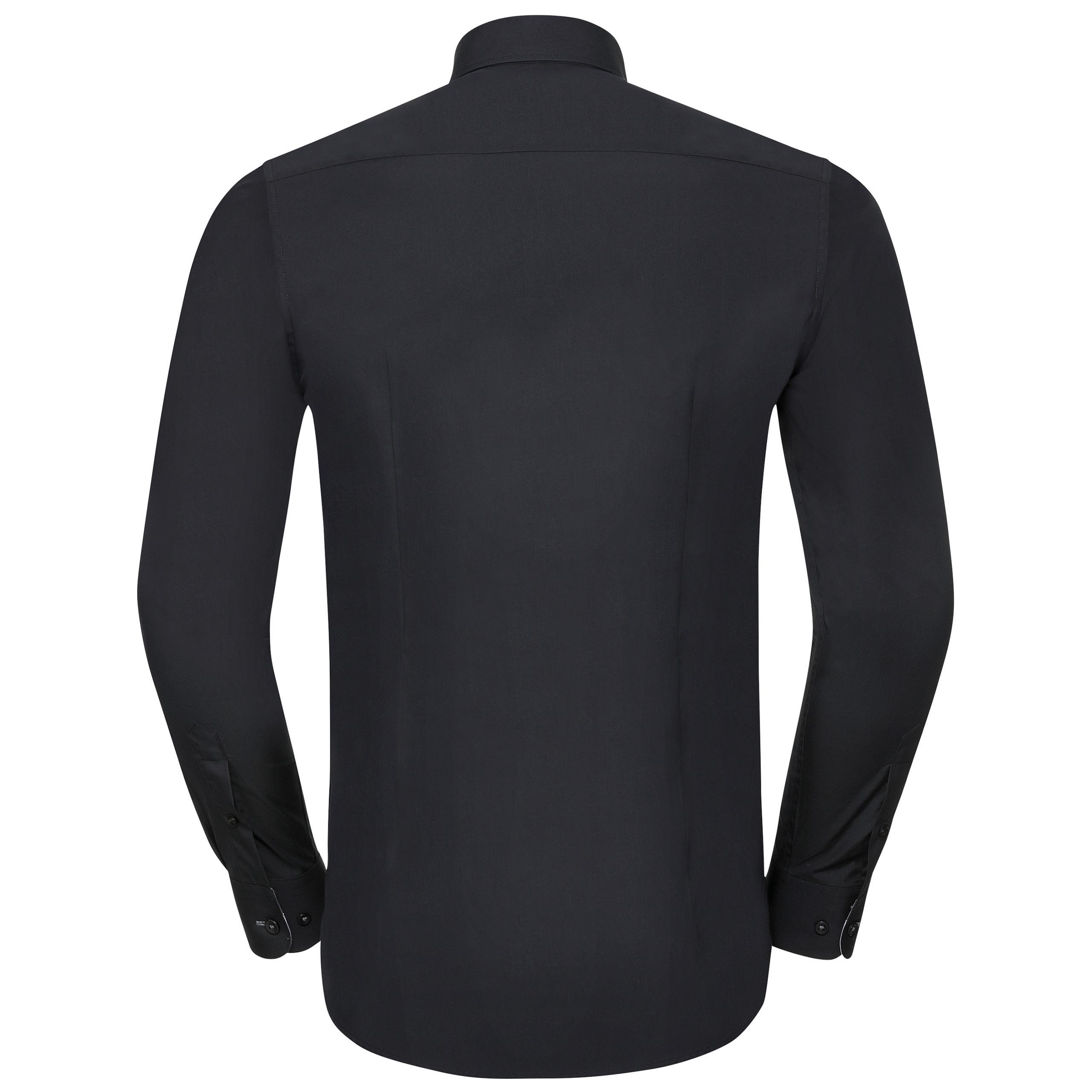 Russell - CHEMISE ULTIMATE STRETCH MANCHES LONGUES - Black / Oxford Grey / Convoy Grey - 3XL