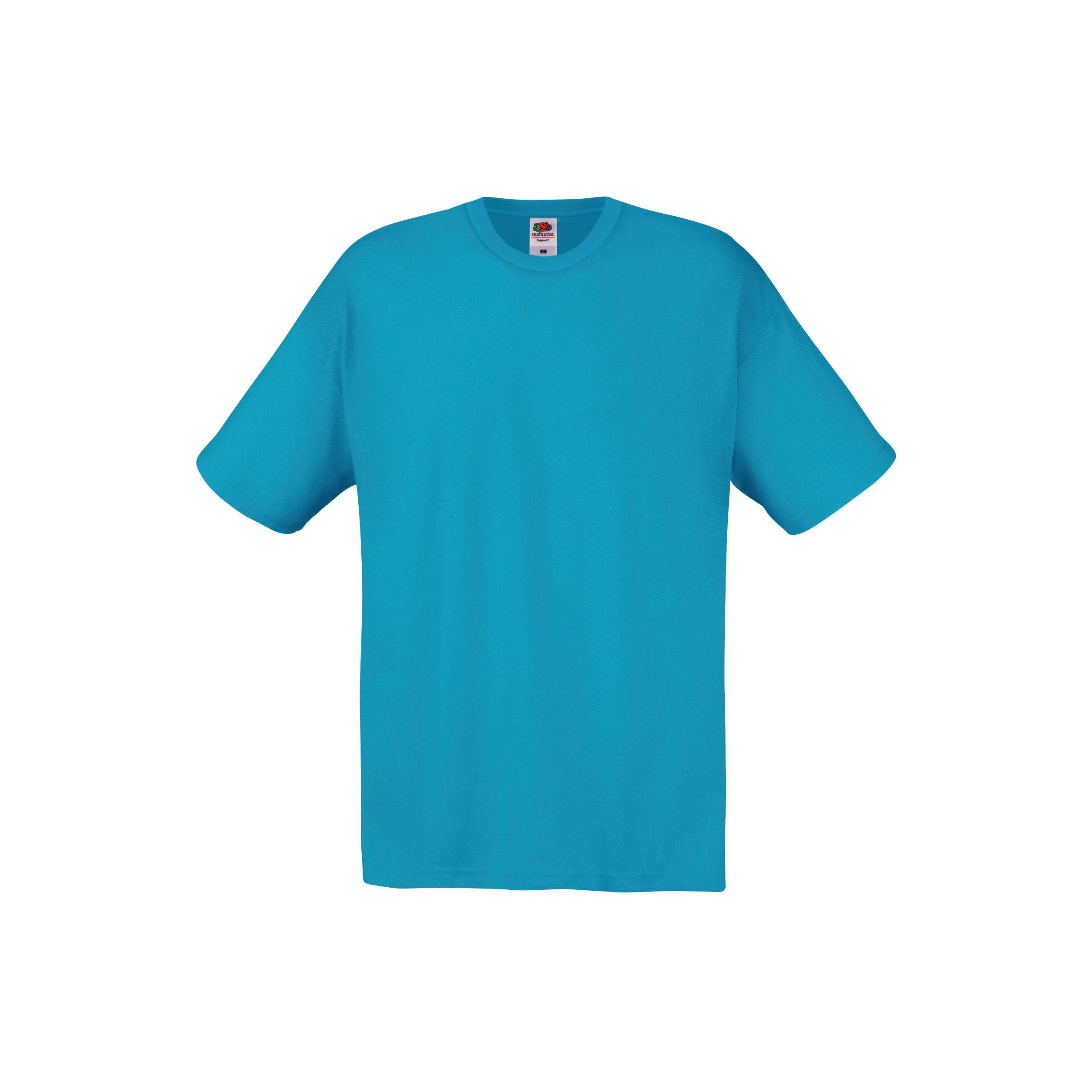 Fruit of the Loom - T-shirt Homme Original-T (Full Cut 61-082-0) - Azur Blue - 3XL