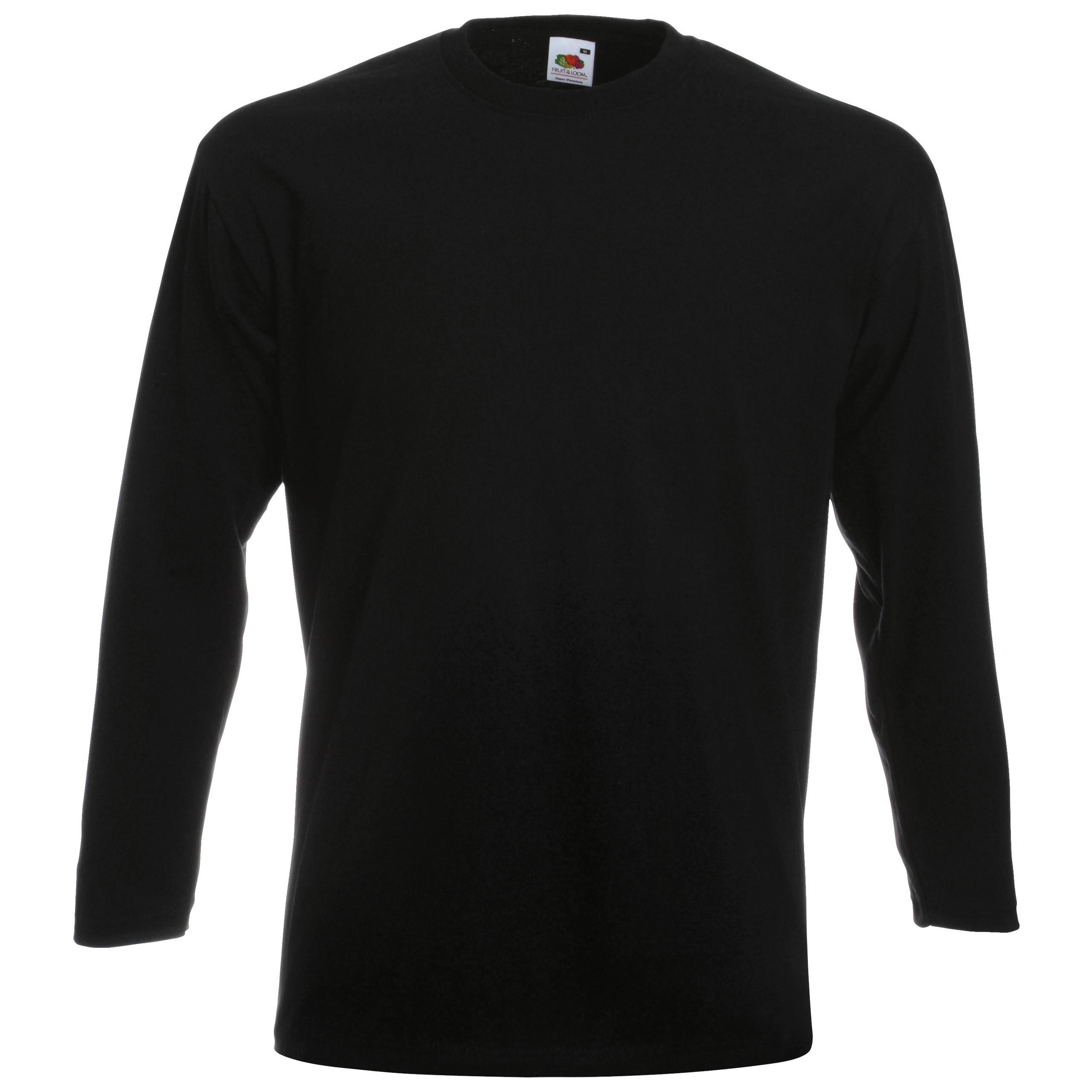 Fruit of the Loom - T-shirt Manches Longues Super Premium (61-042-0) - Black - XXL