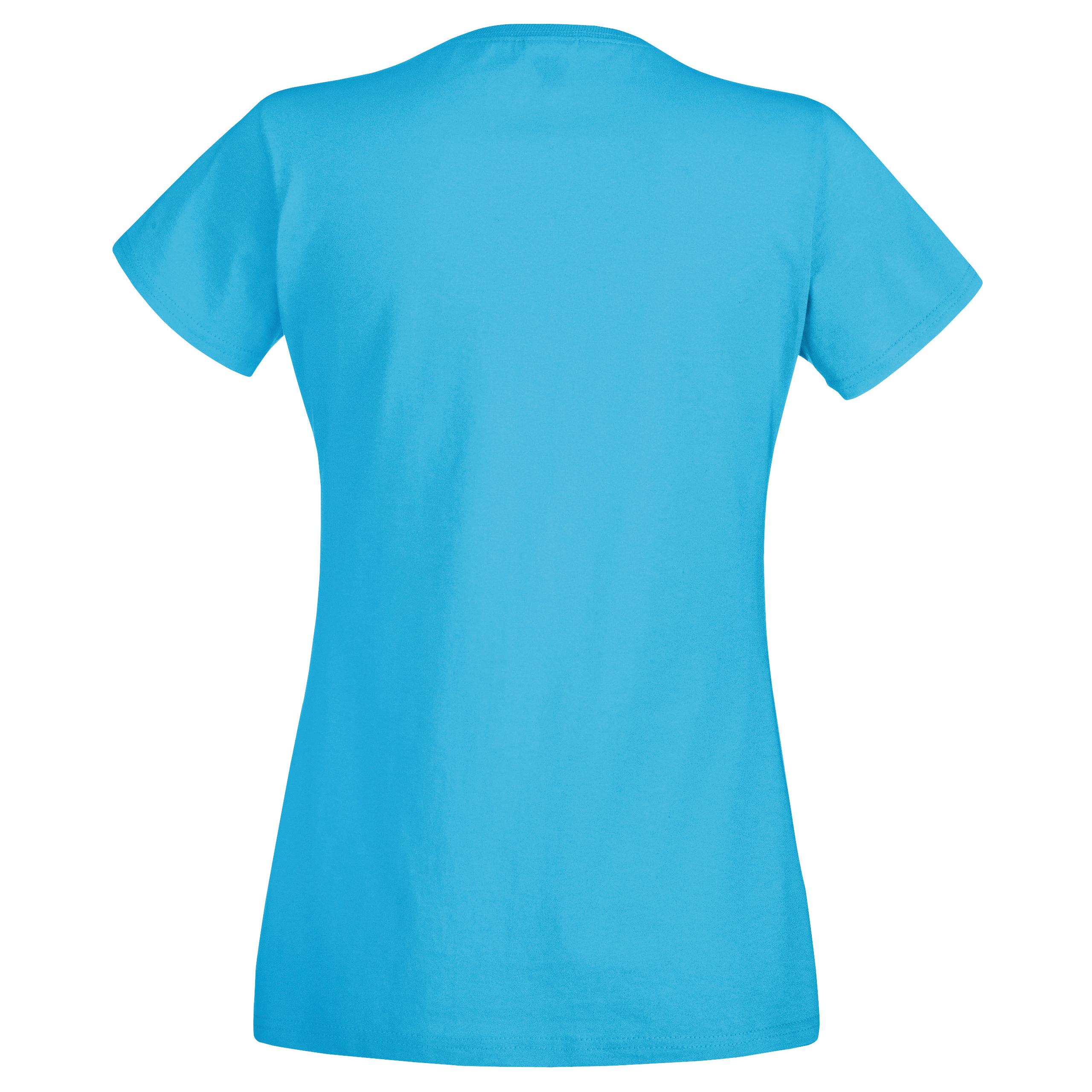 Fruit of the Loom - T-shirt Femme Original-T (Full Cut 61-420-0) - Azur Blue - XS