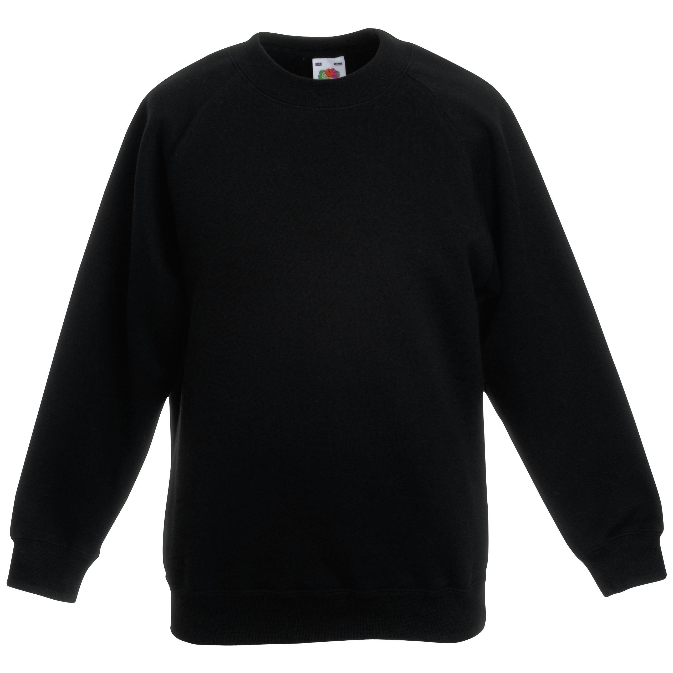 Fruit of the Loom - SWEAT-SHIRT ENFANT MANCHES RAGLAN (62-039-0) - Black - 3/4 ans