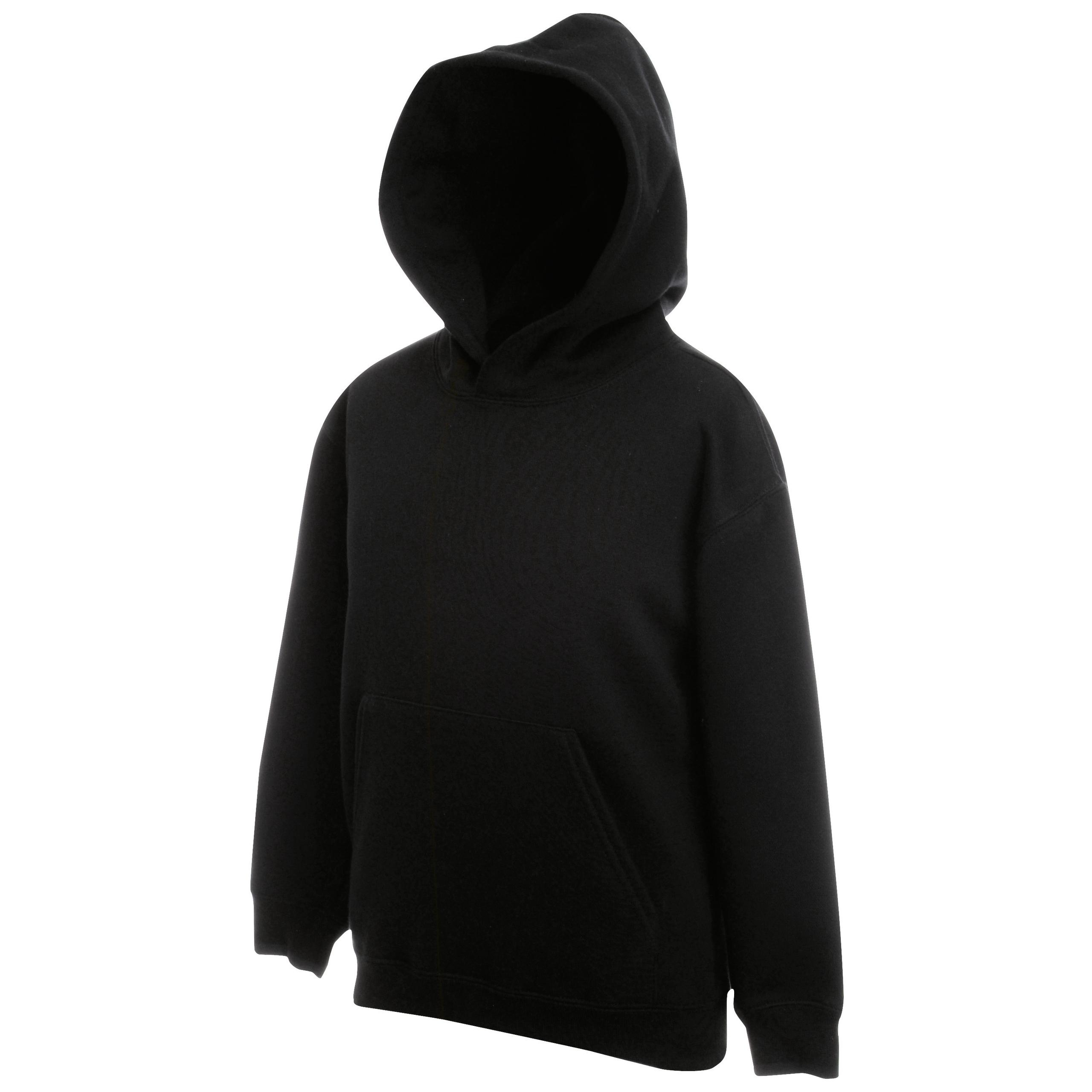 Fruit of the Loom - SWEAT-SHIRT ENFANT CAPUCHE CLASSIC (62-043-0) - Black - 5/6 ans