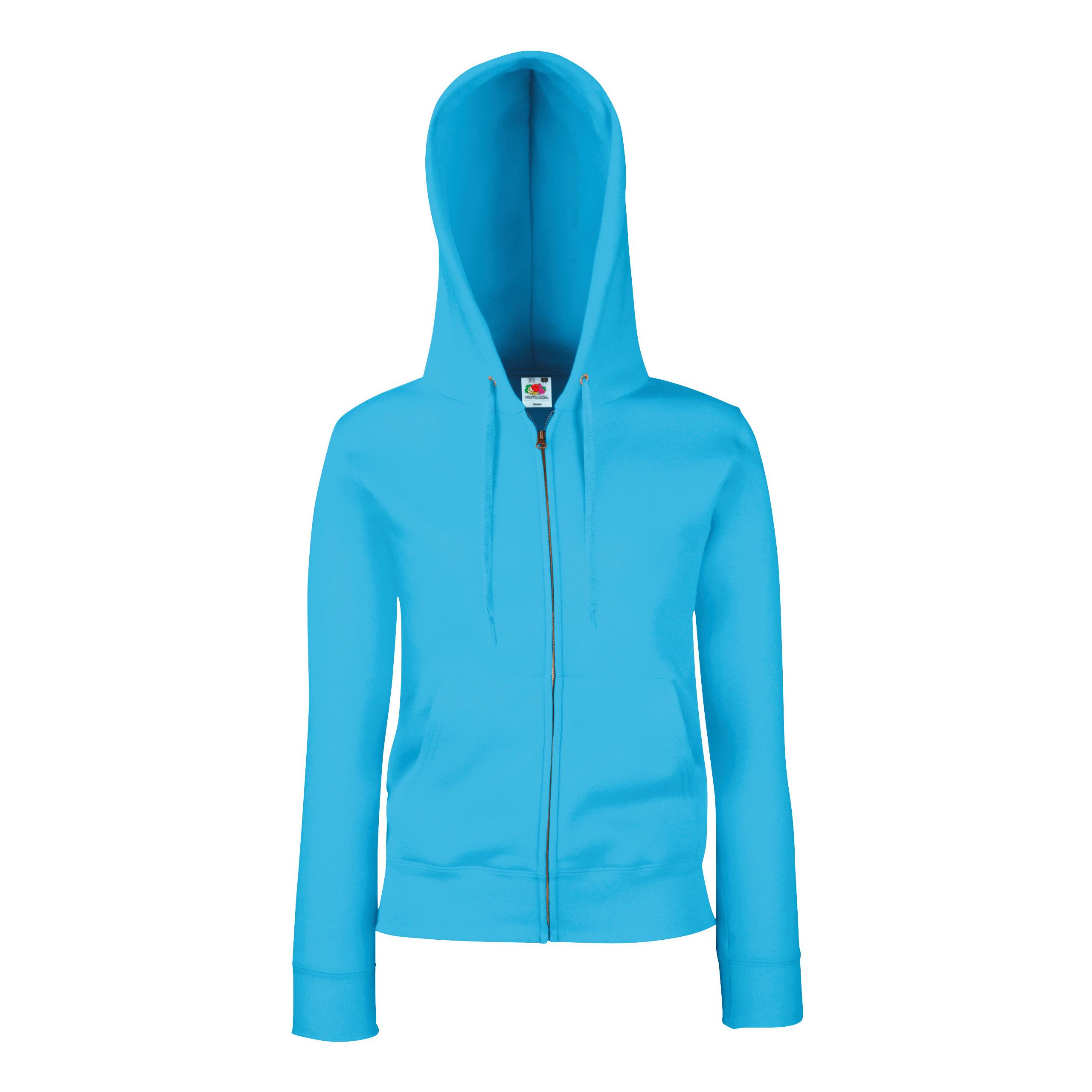 Fruit of the Loom - SWEAT-SHIRT FEMME ZIPPÉ CAPUCHE PREMIUM (62-118-0) - Azur Blue - S