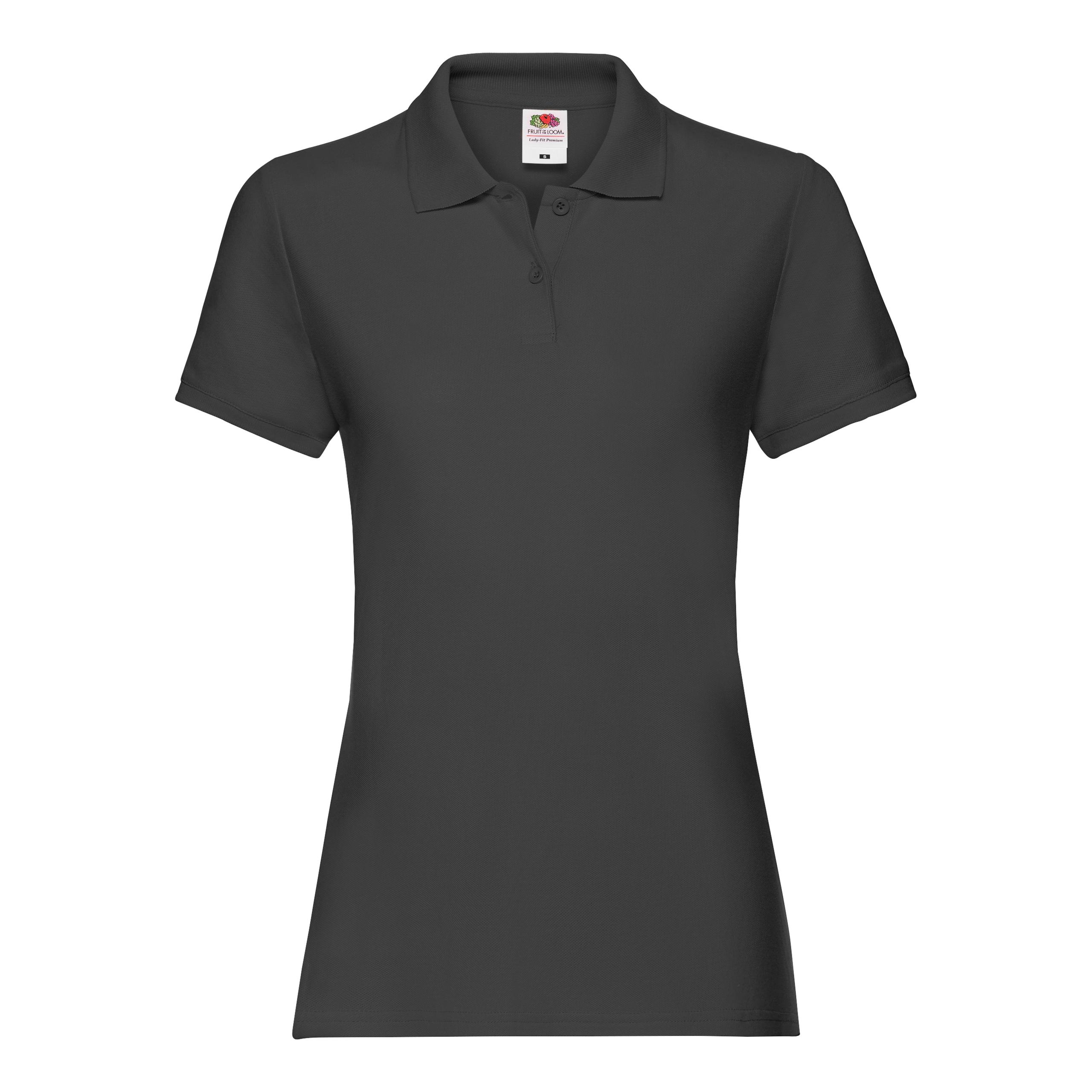 Fruit of the Loom - Polo Femme Premium - Black - S