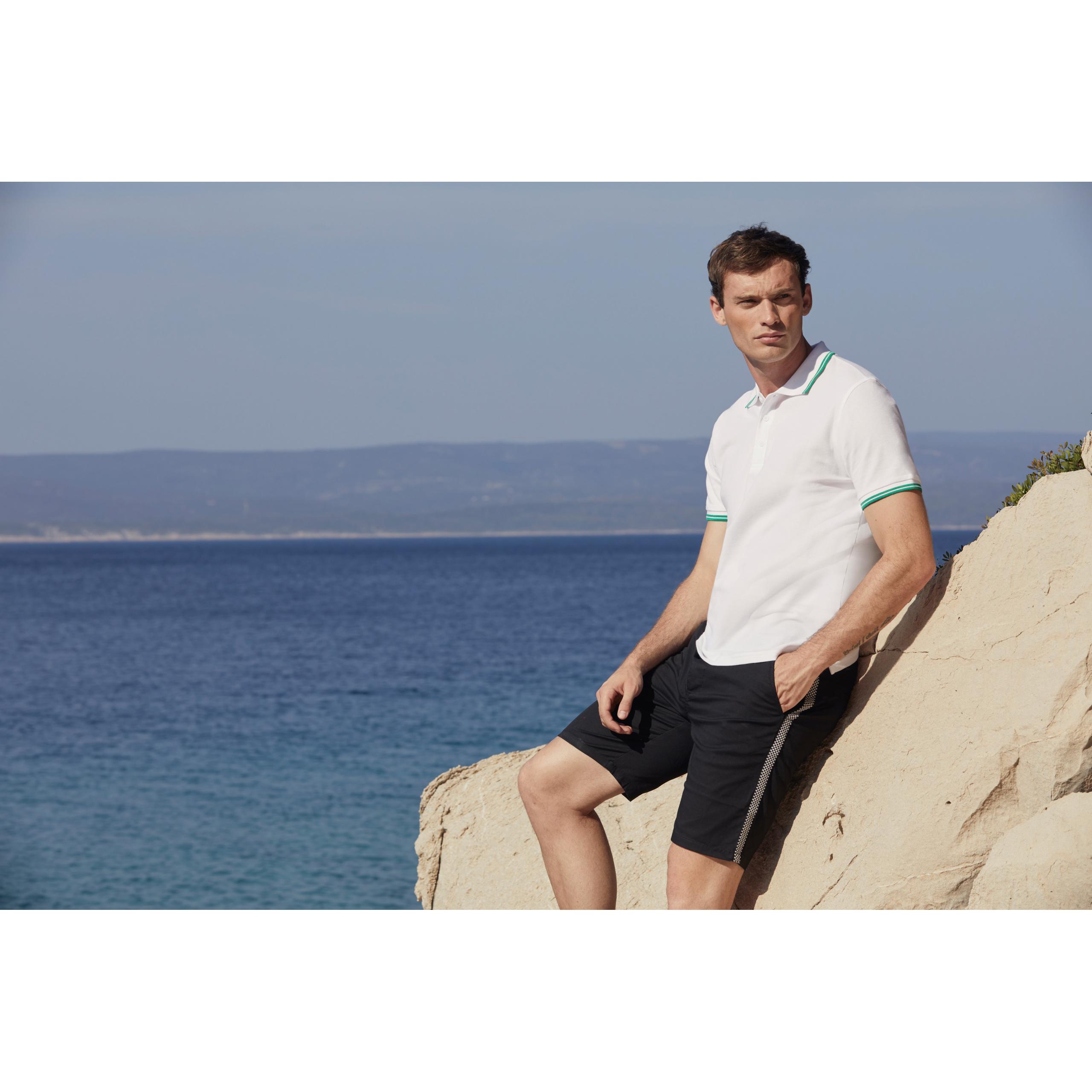 Fruit of the Loom - POLO PREMIUM AVEC LISERÉ (63-032-0) - Black / White - M