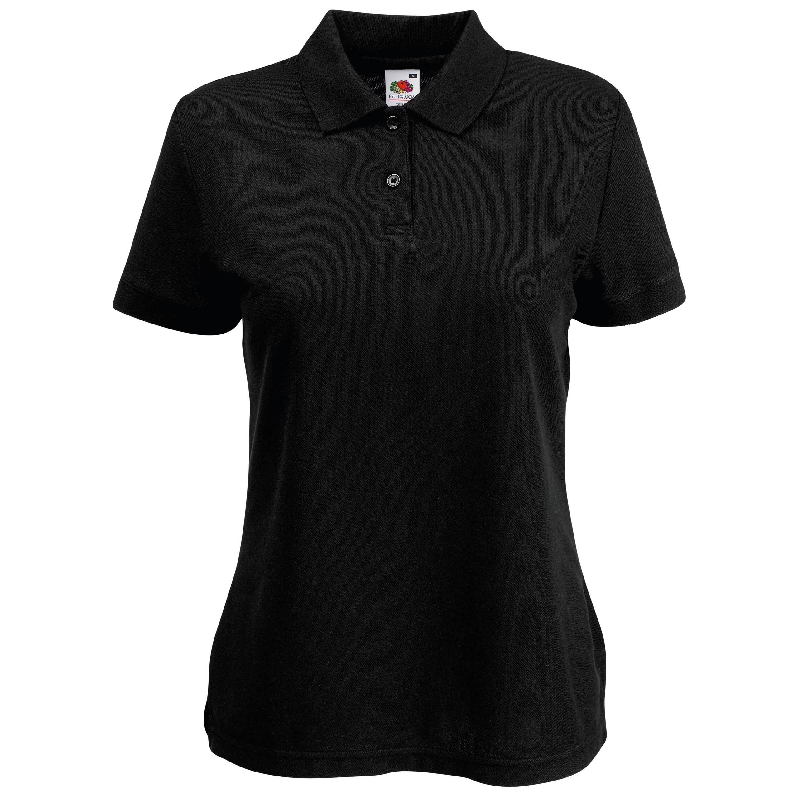 Fruit of the Loom - POLO FEMME 65/35 (63-212-0) - Black - S