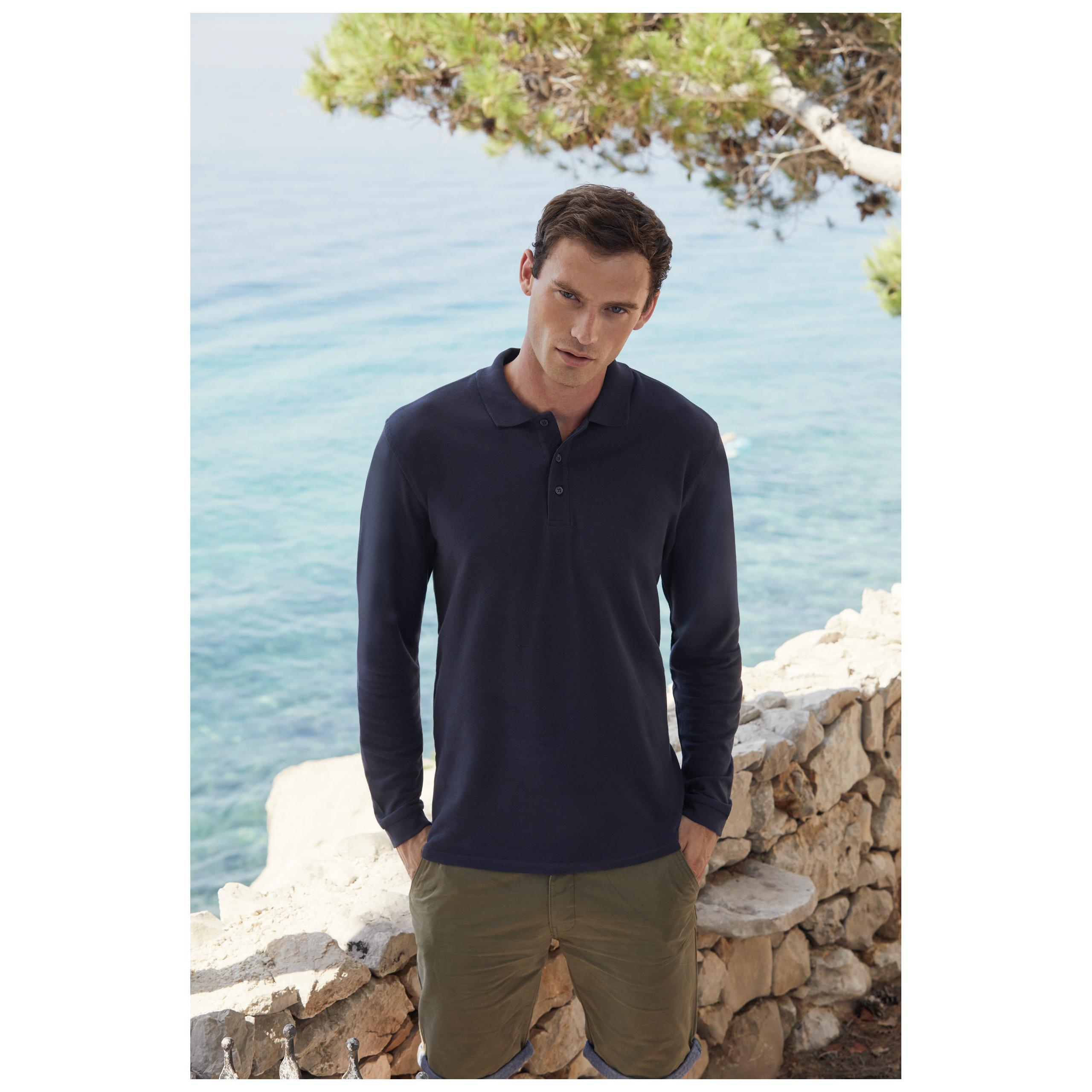 Fruit of the Loom - POLO MANCHES LONGUES PREMIUM (63-310-0) - Ash - 3XL