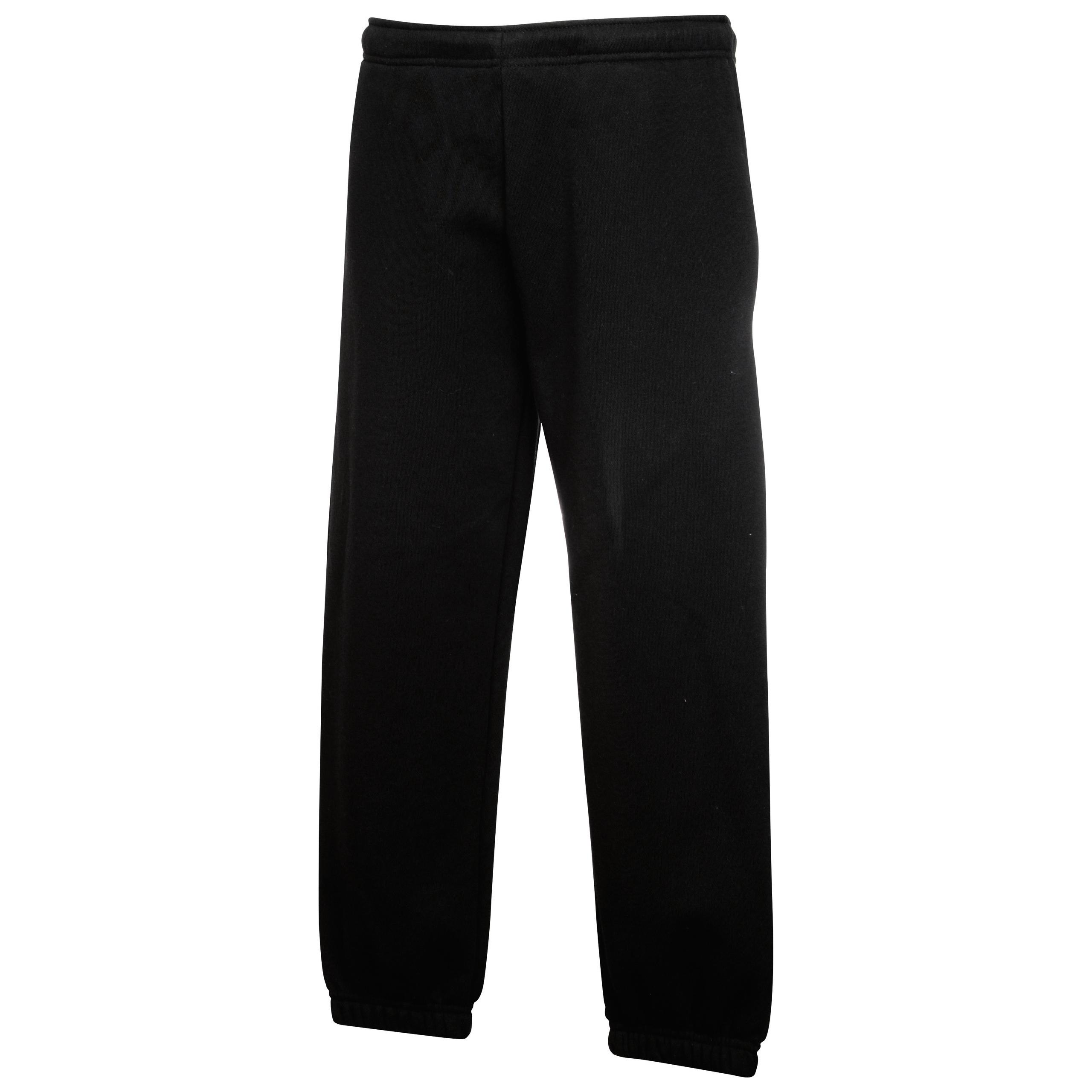 Fruit of the Loom - PANTALON DE JOGGING ENFANT BAS ELASTIQUÉ (64-051-0) - Black - 5/6 ans