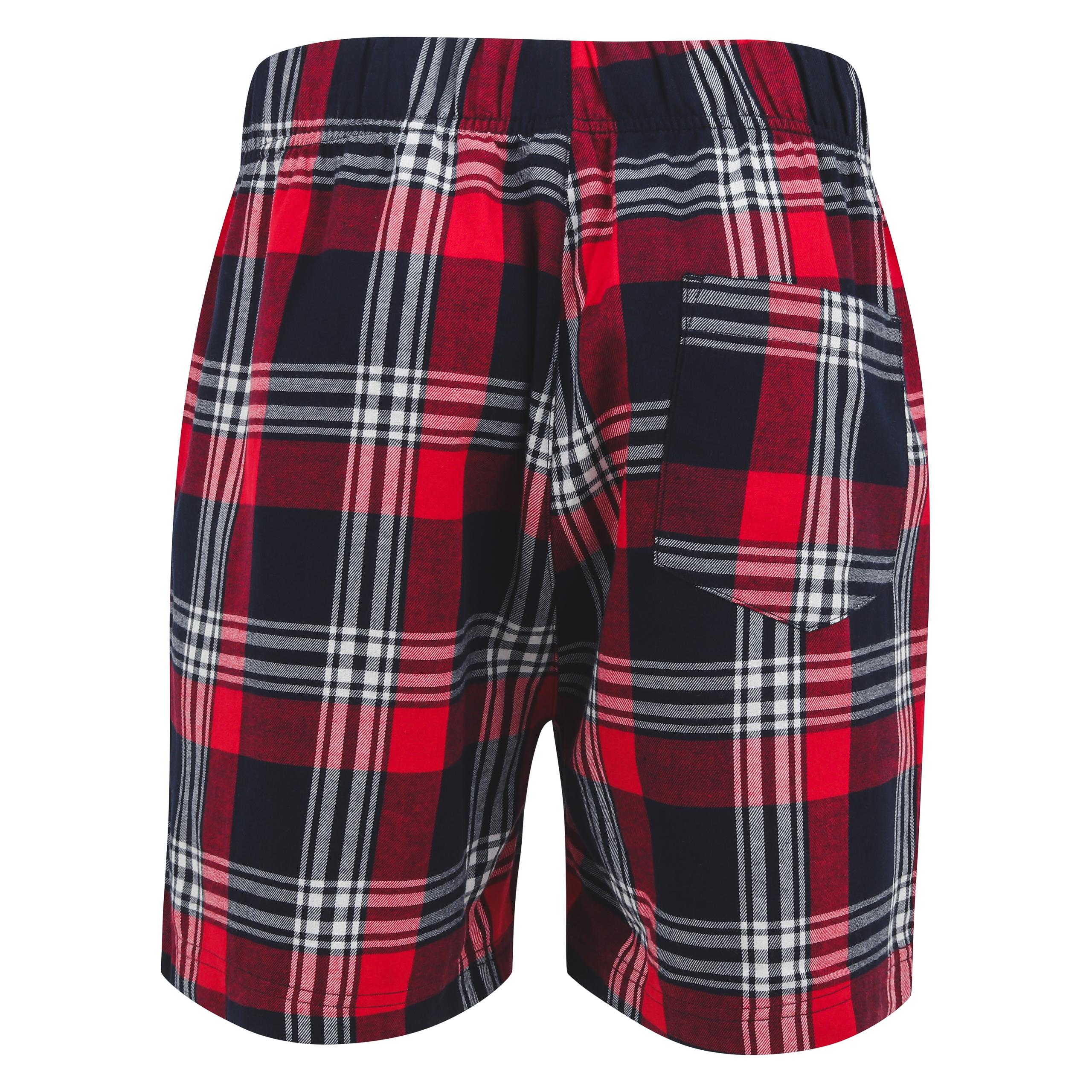 Skinni Fit - Short à motif tartan - Red / Navy Check - XS