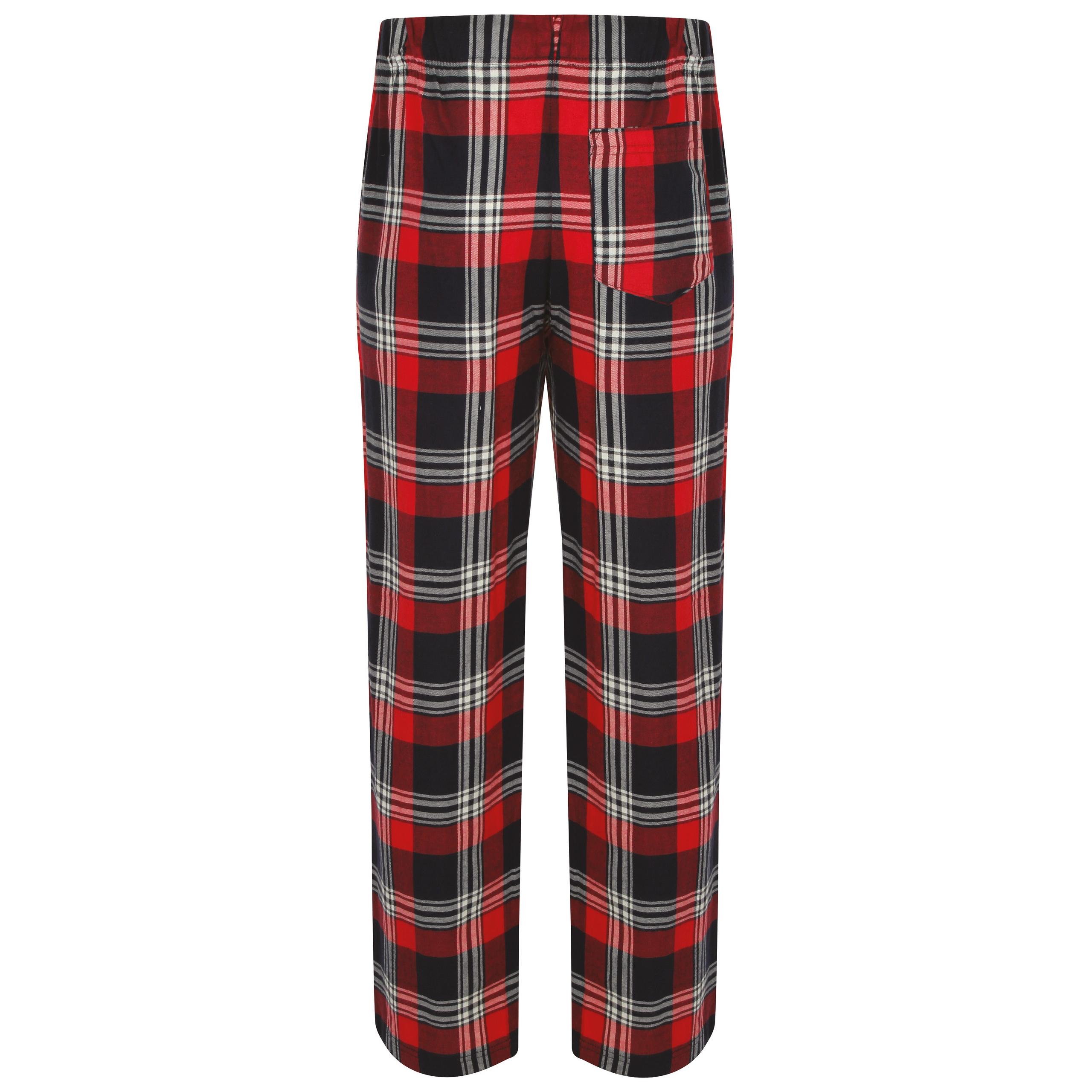 Skinni Fit - Pantalon homme à motif tartan - Red / Navy Check - L