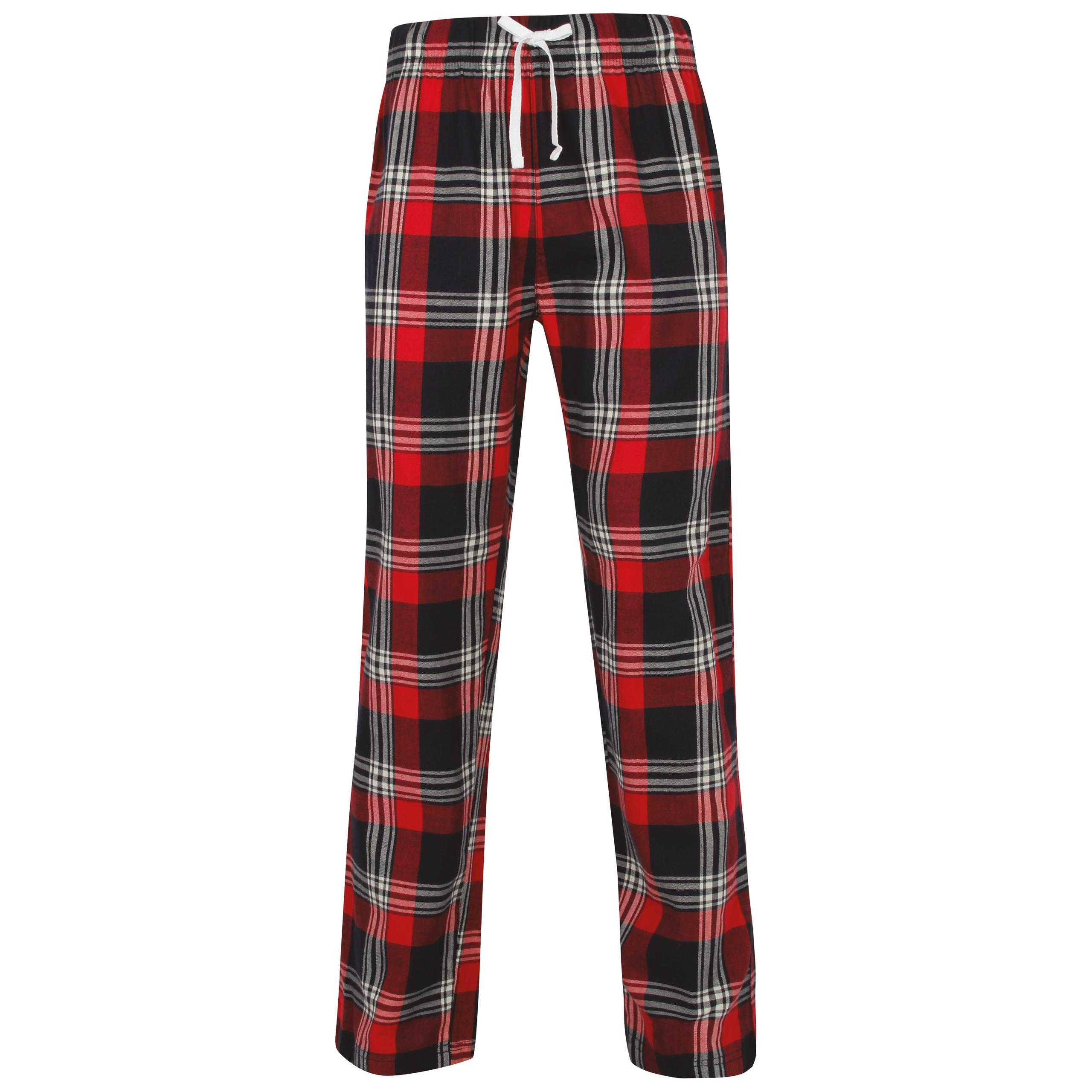 Skinni Fit - Pantalon homme à motif tartan - Red / Navy Check - L