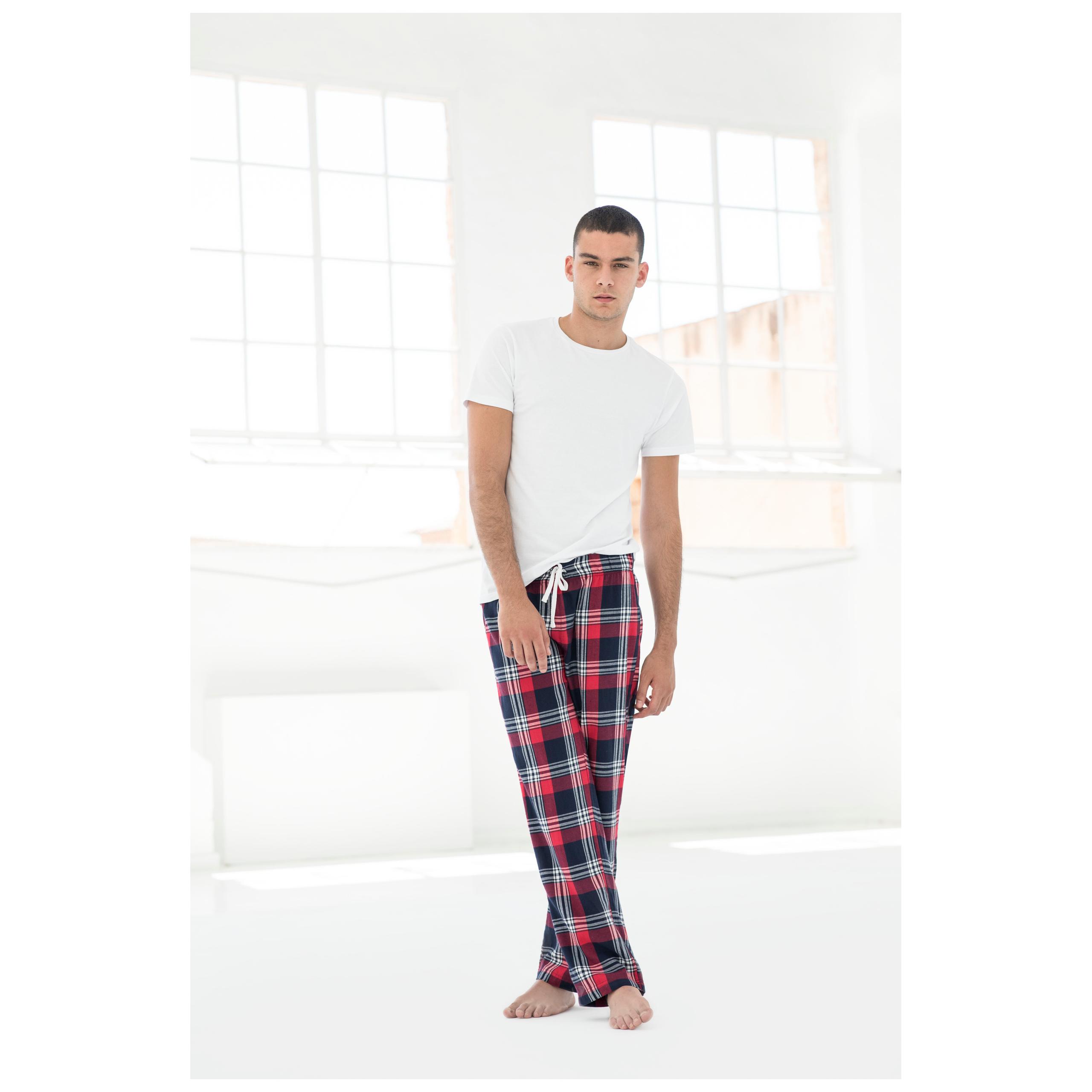 Skinni Fit - Pantalon homme à motif tartan - Red / Navy Check - L