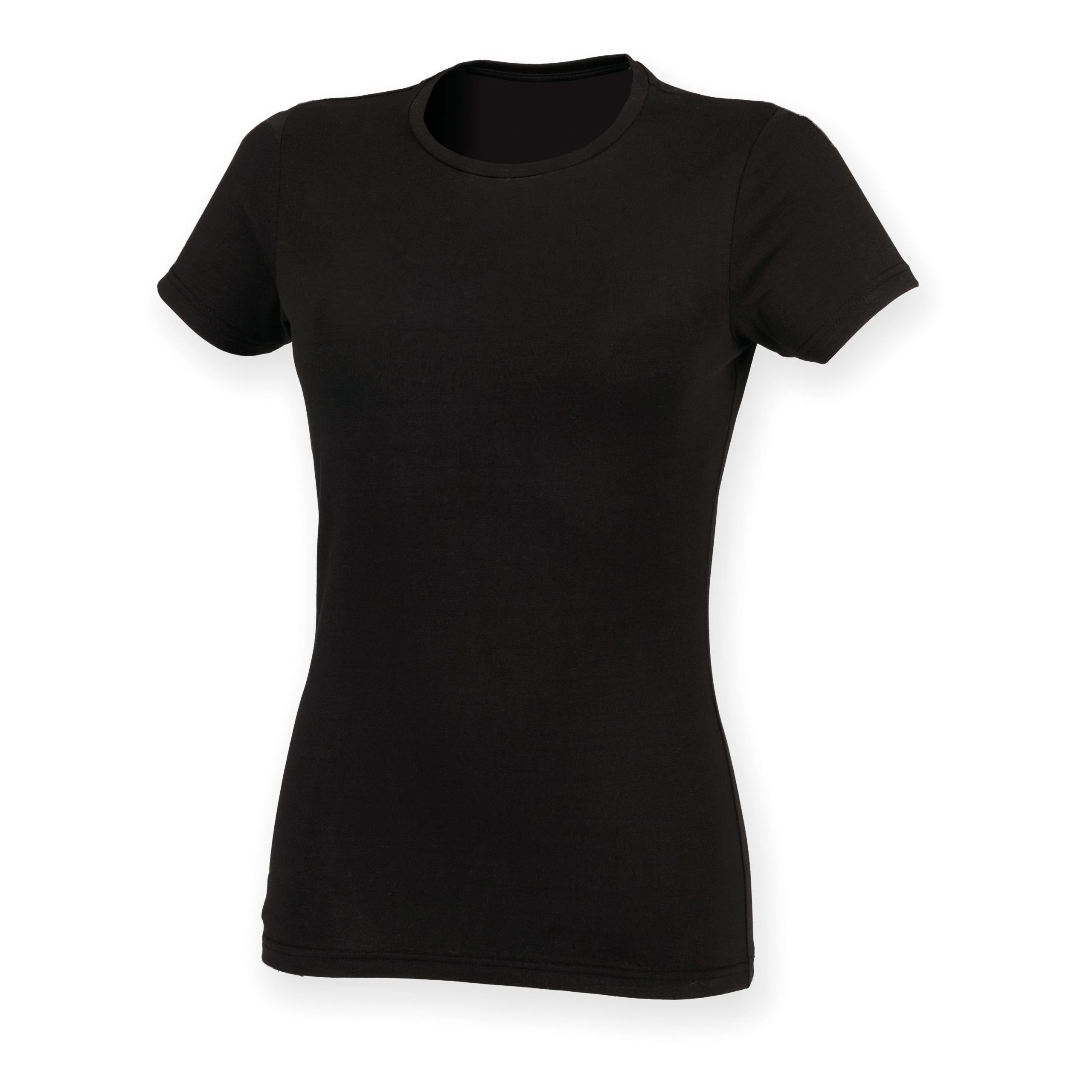 Skinni Fit - T-SHIRT FEMME COL ROND FEEL GOOD - Black - S