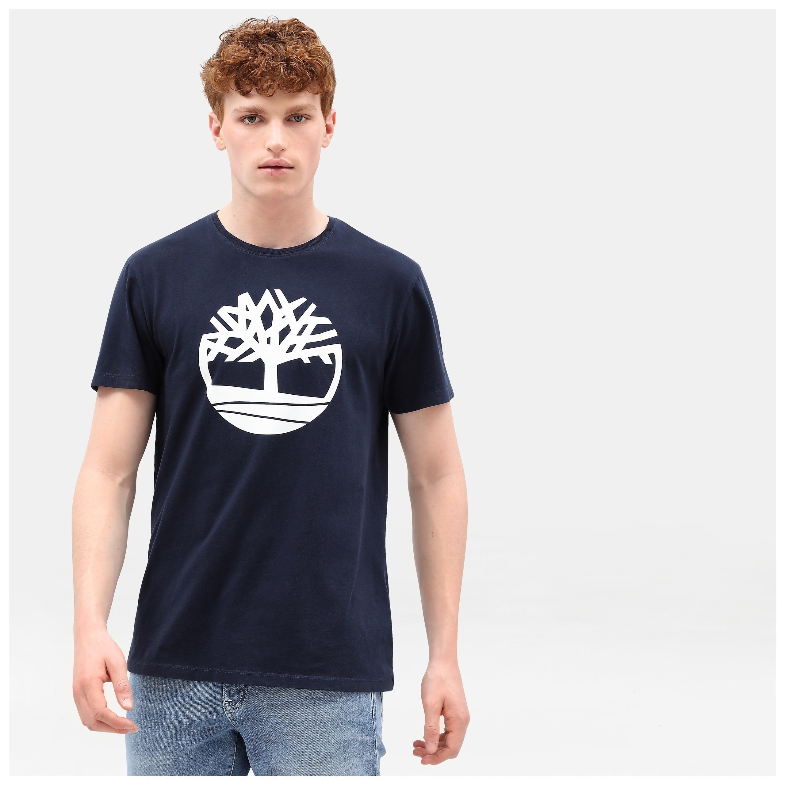 Timberland - T-SHIRT BIO BRAND TREE - Black - S