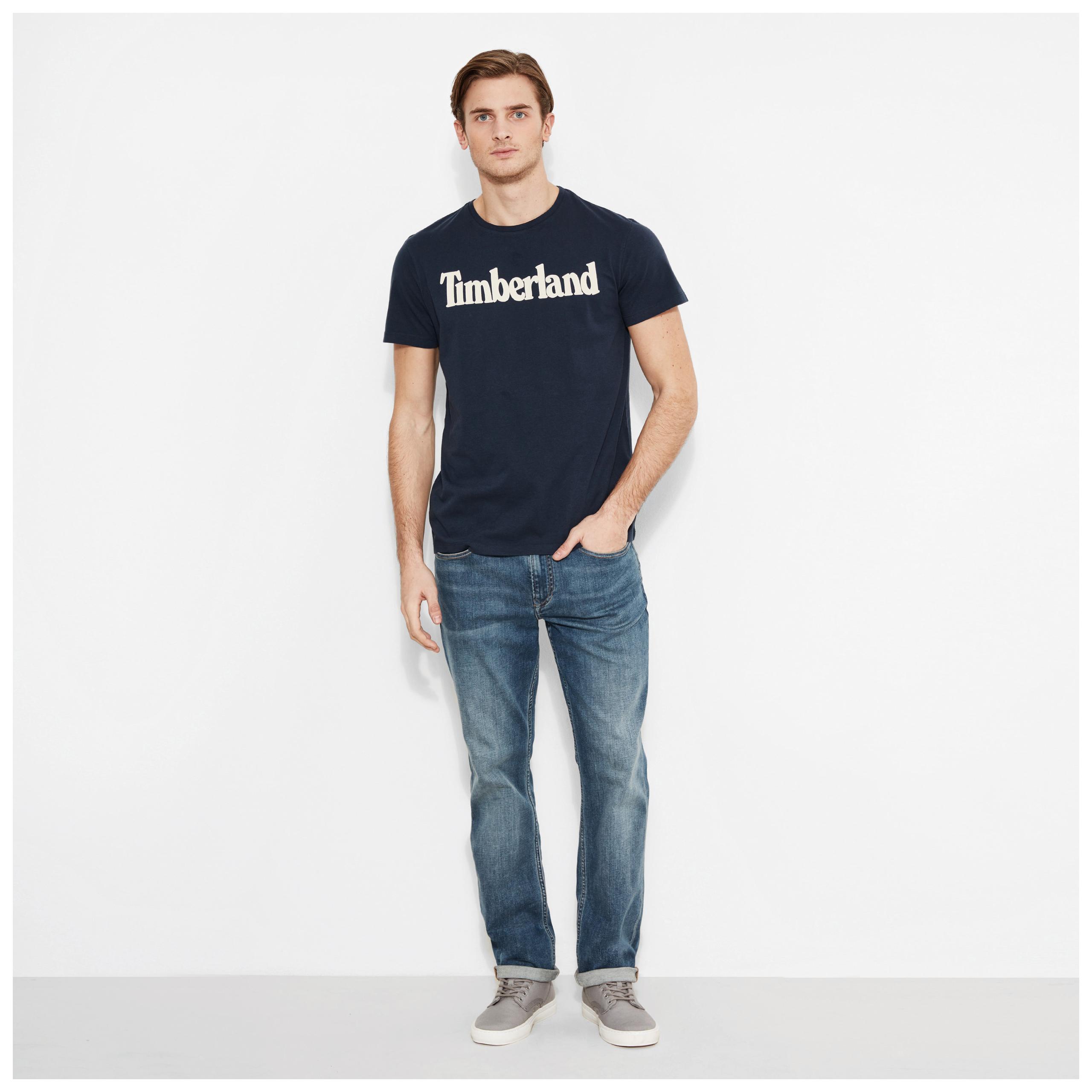 Timberland - T-SHIRT BIO BRAND line - Black - S