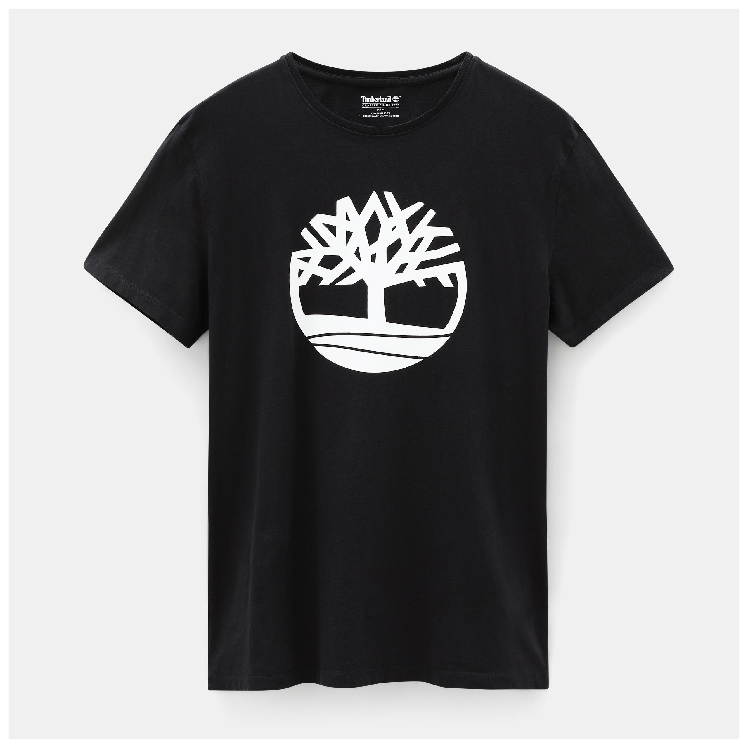 Timberland - T-SHIRT BIO BRAND TREE - Black - S