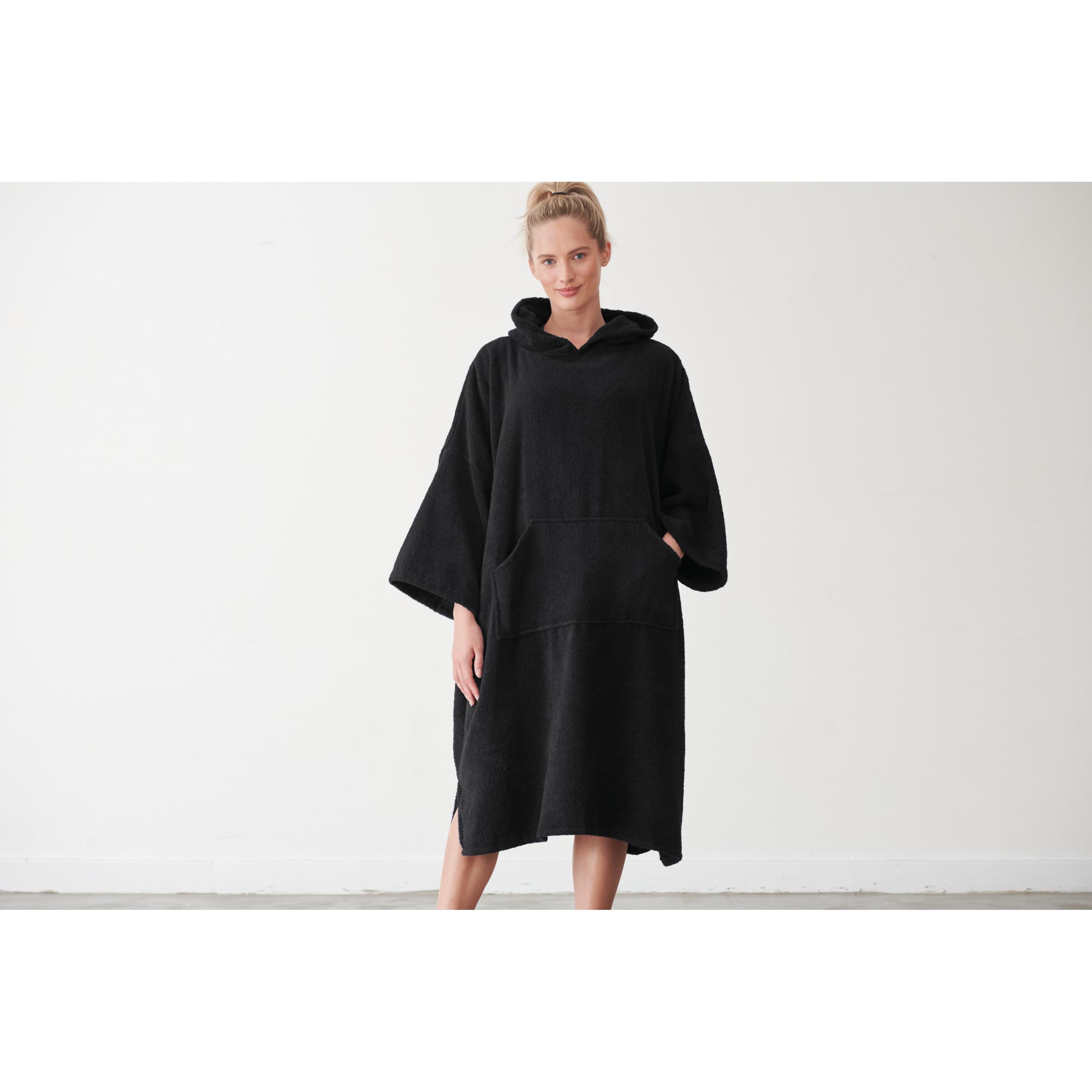 Towel City - Poncho éponge - Black - One Size