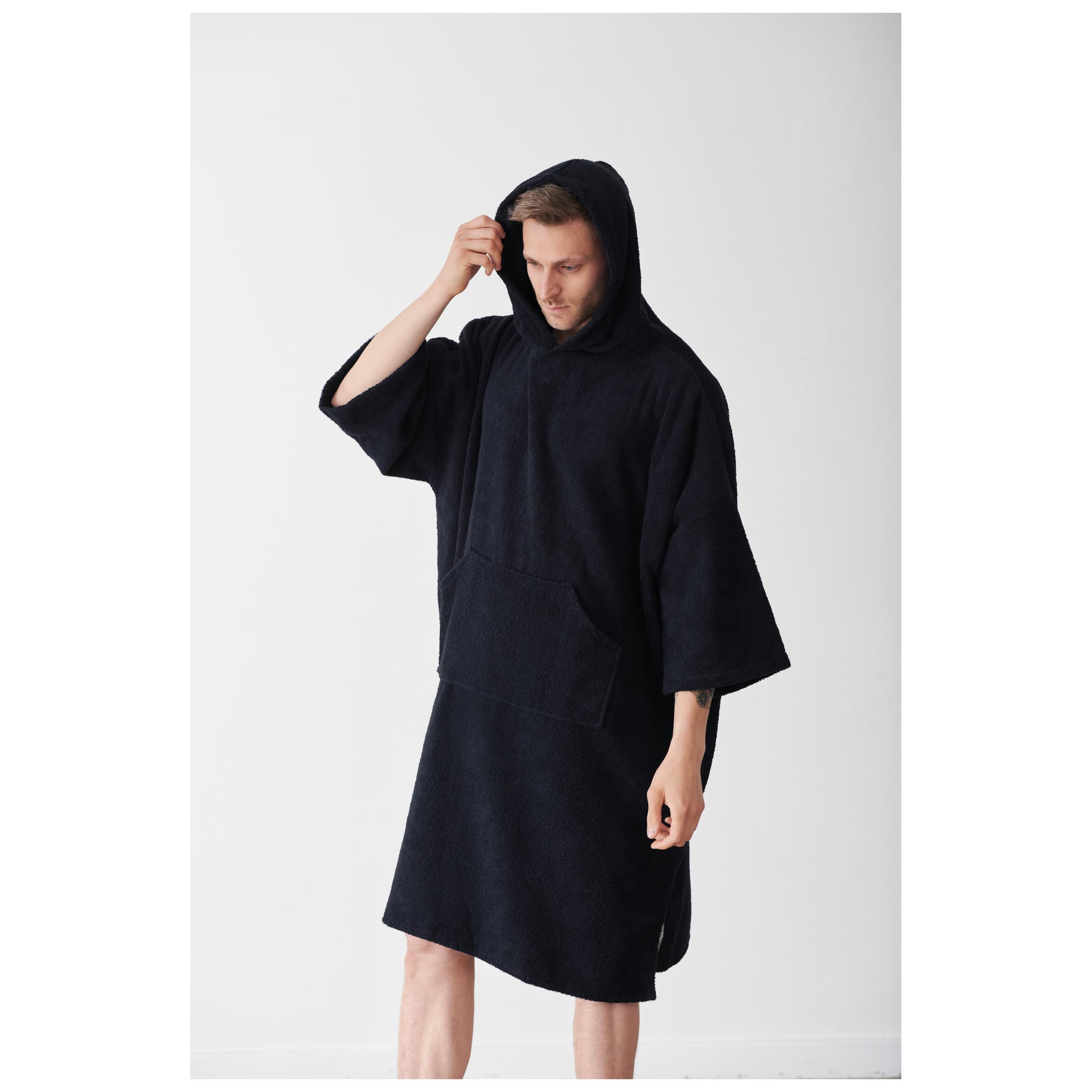 Towel City - Poncho éponge - Black - One Size