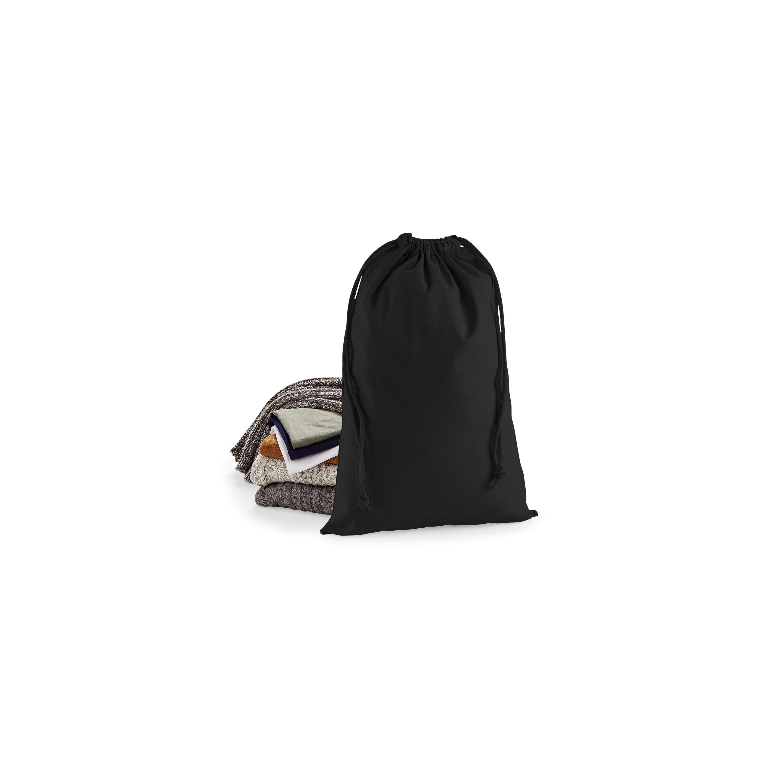 Westford Mill - Sac cordelette en coton premium - Black - L