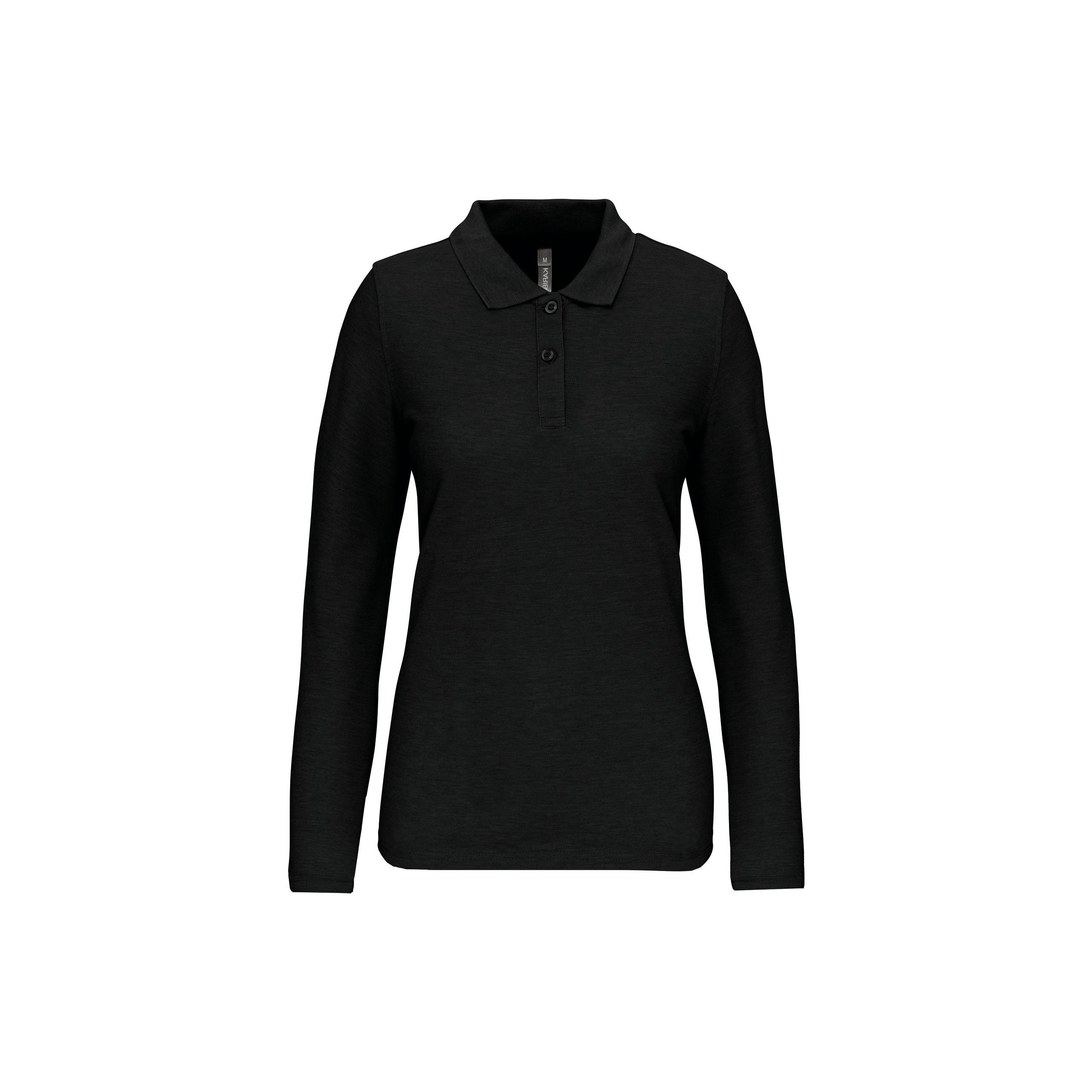 WK. Designed To Work - Polo manches longues femme - Black - XS