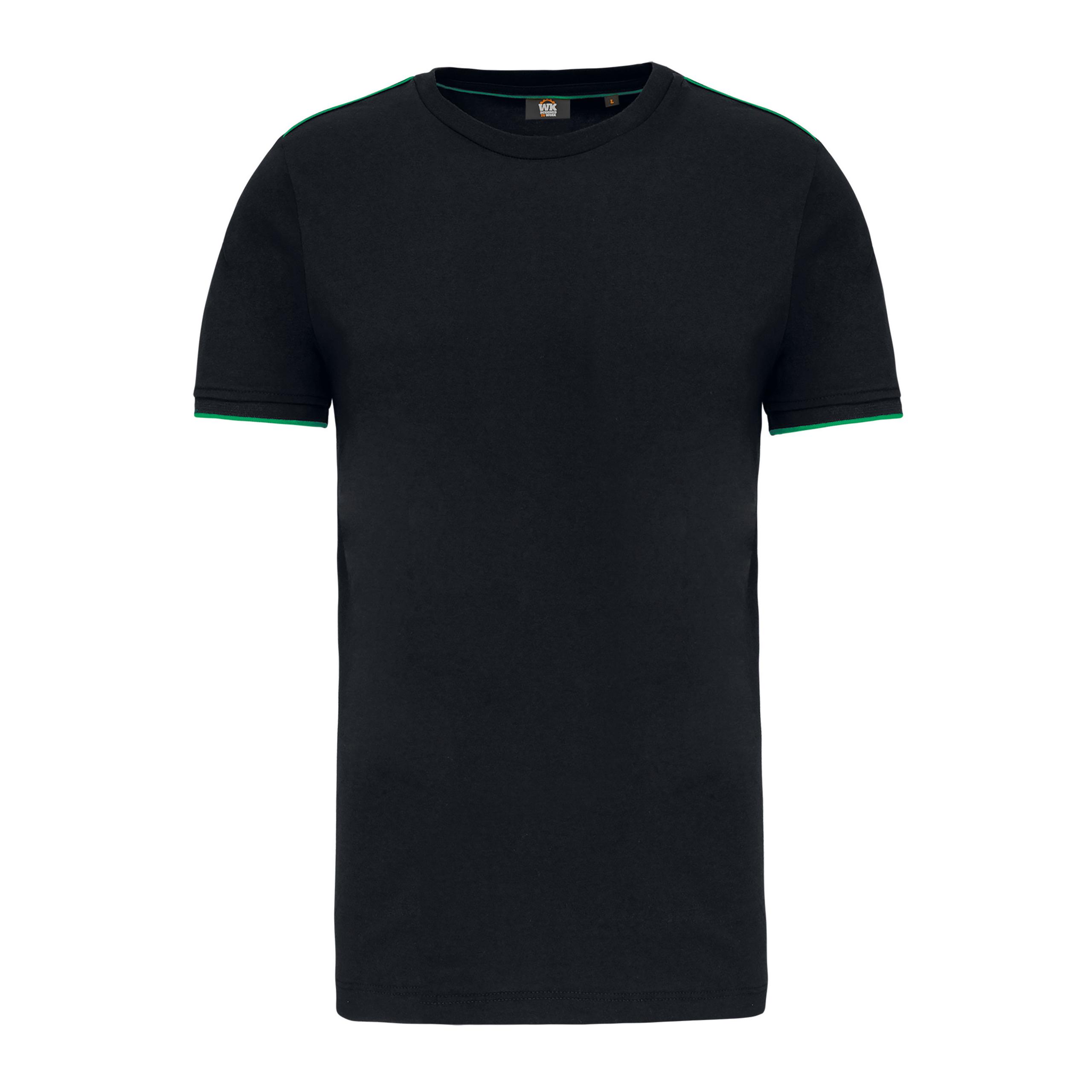 WK. Designed To Work - T-shirt DayToDay manches courtes homme - Black / Kelly Green - 3XL