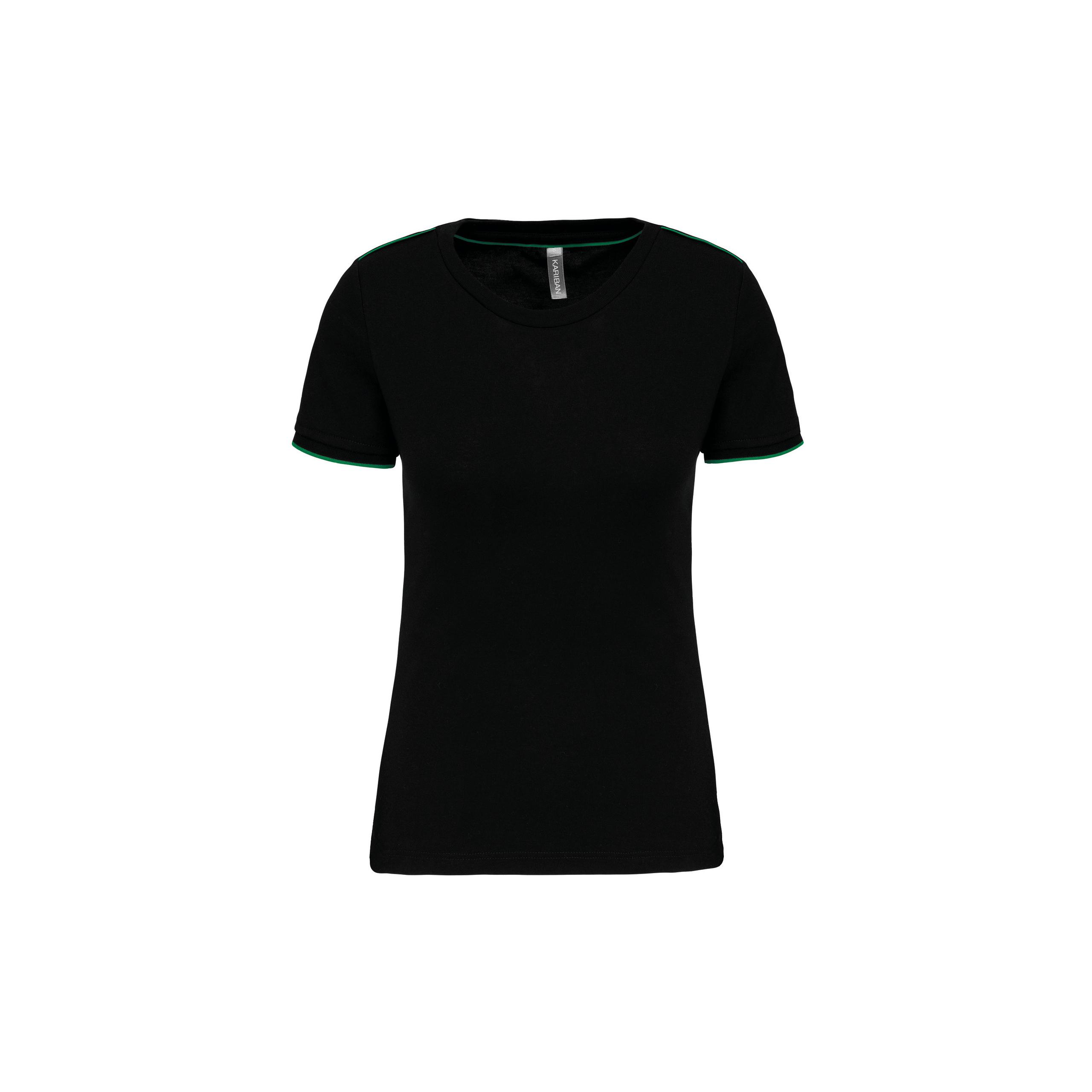 WK. Designed To Work - T-shirt DayToDay manches courtes femme - Black / Kelly Green - XS