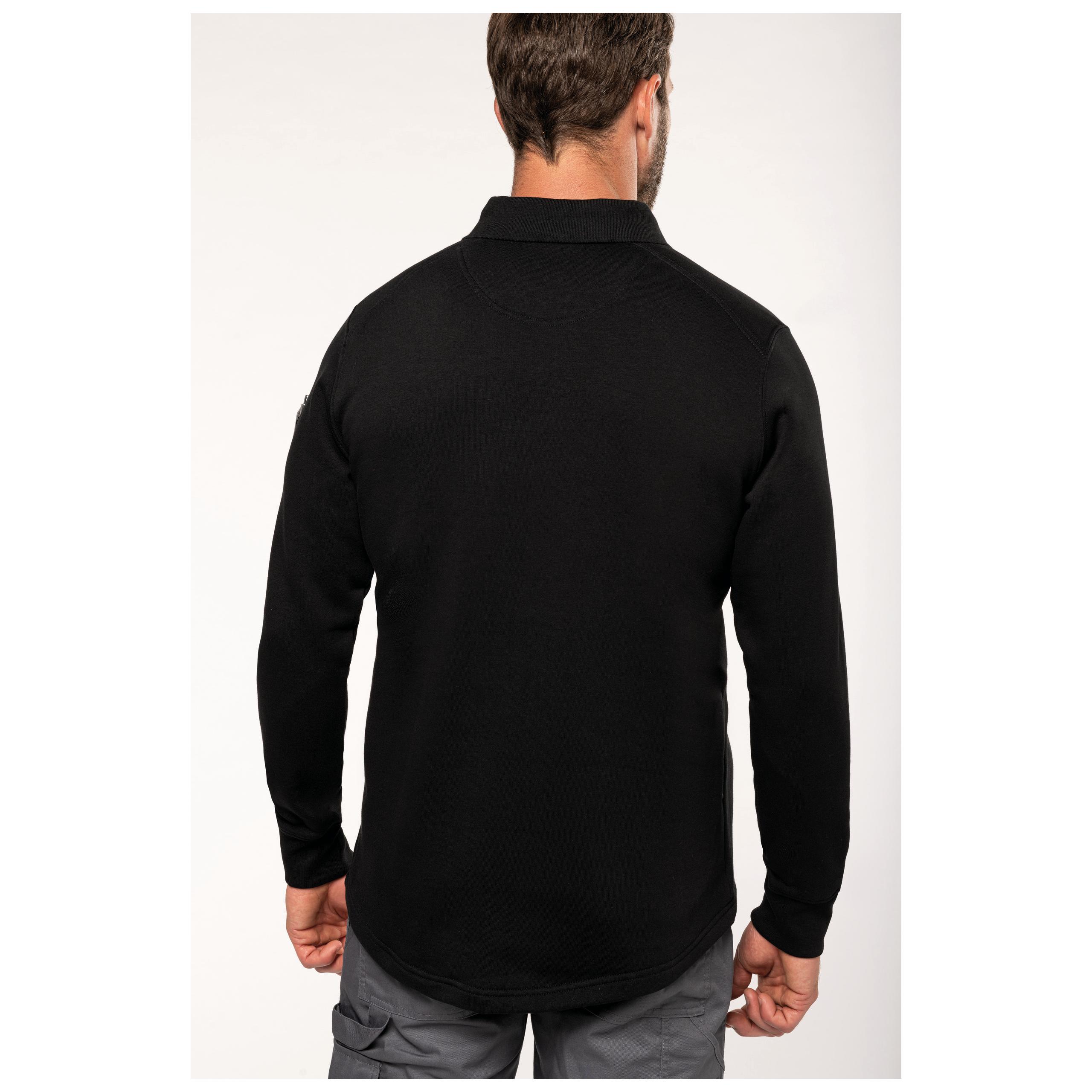 WK. Designed To Work - Sweat-shirt col polo - Black - 3XL