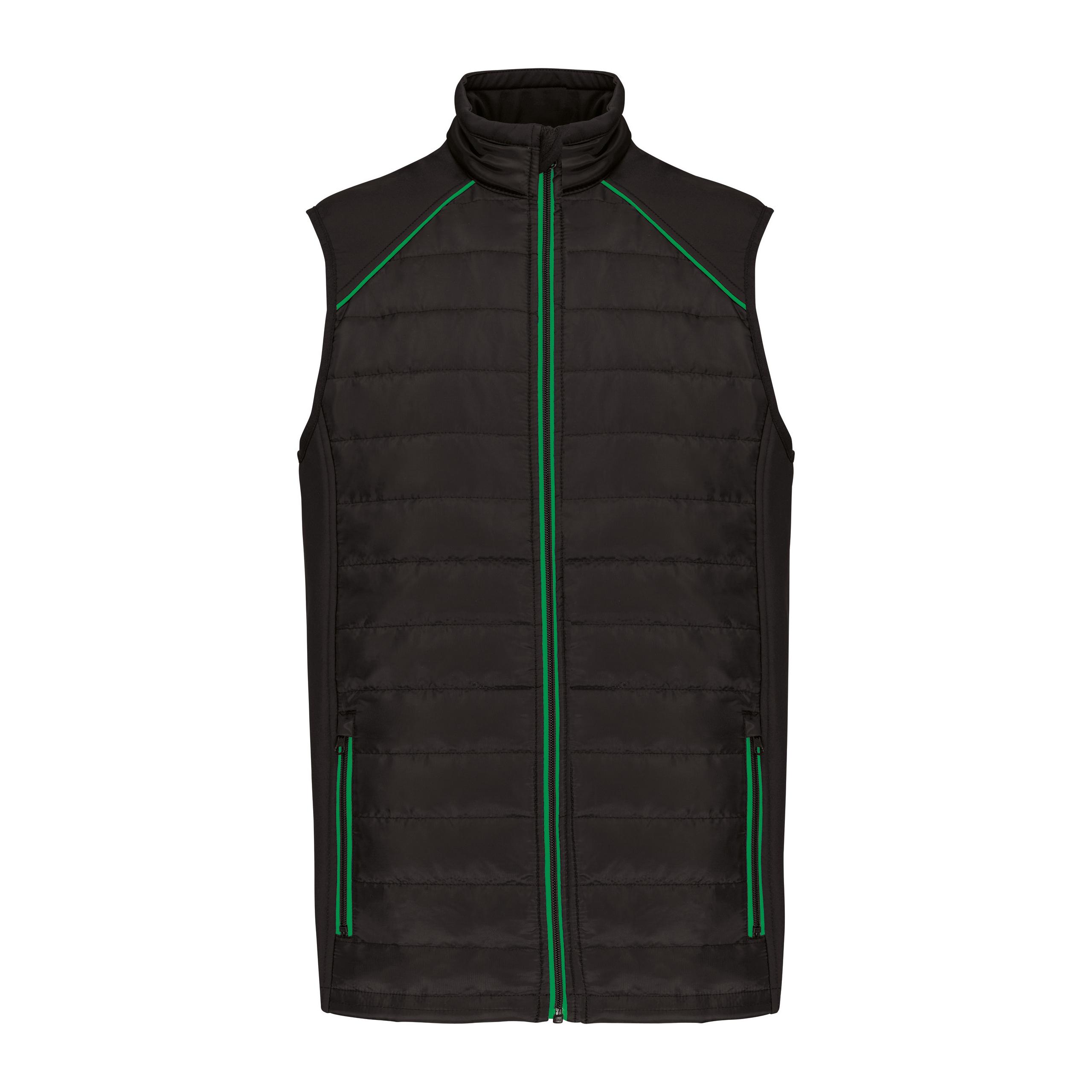 WK. Designed To Work - Bodywarmer DayToDay bi-matière - Black / Kelly Green - XS