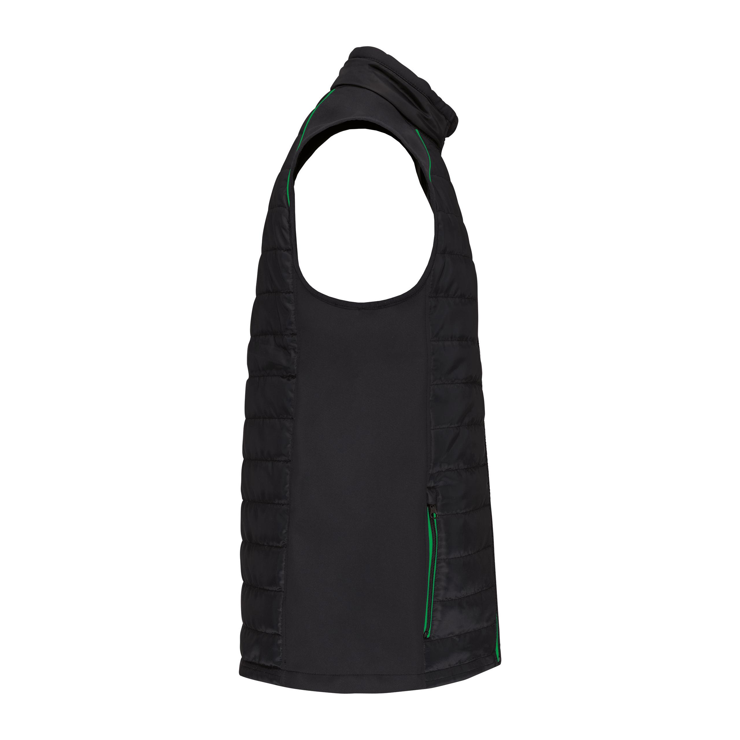 WK. Designed To Work - Bodywarmer DayToDay bi-matière - Black / Kelly Green - XS