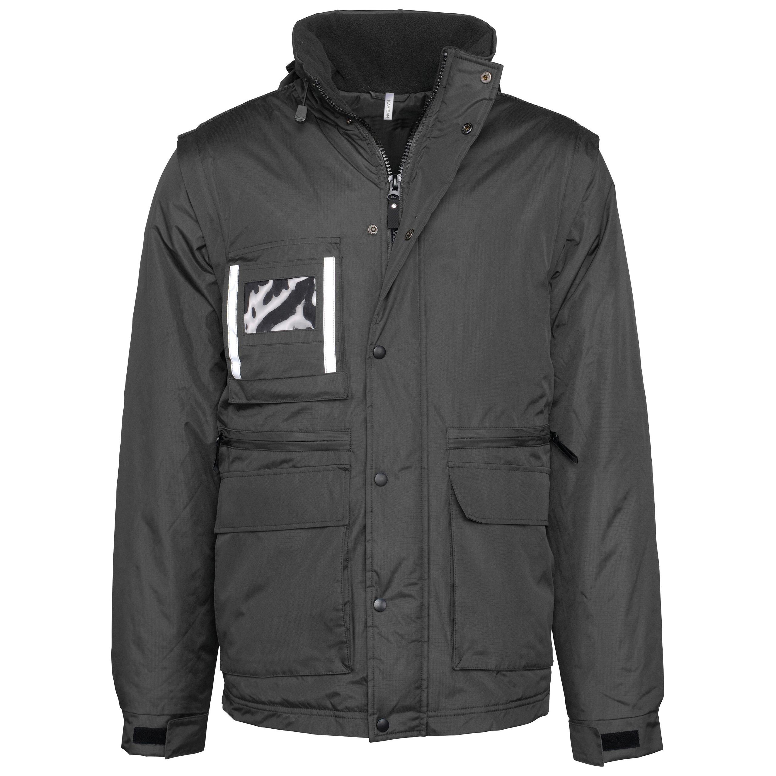 WK. Designed To Work - Parka workwear manches amovibles - Black - S