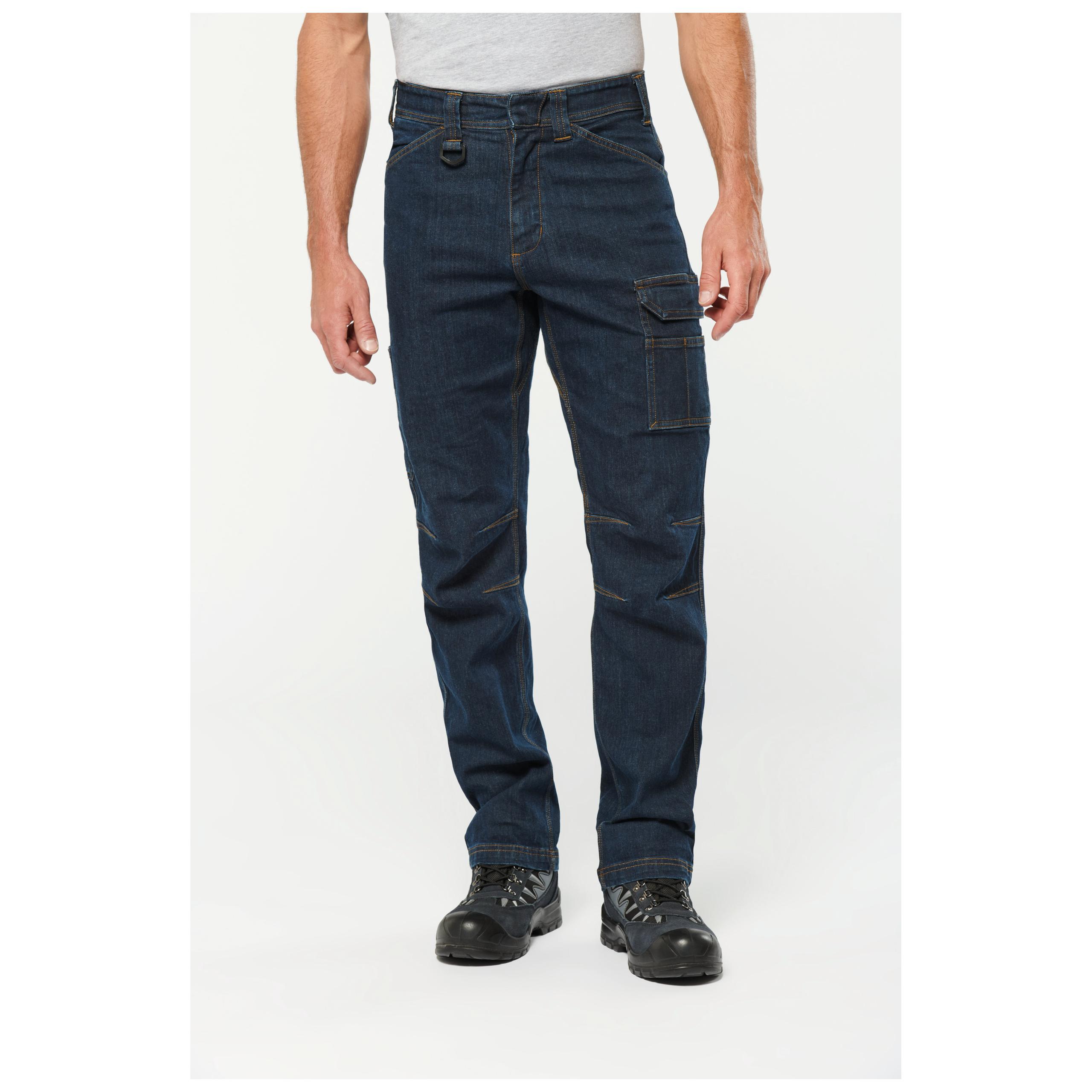 WK. Designed To Work - Pantalon Denim multipoches homme - Blue Rinse - 36 FR