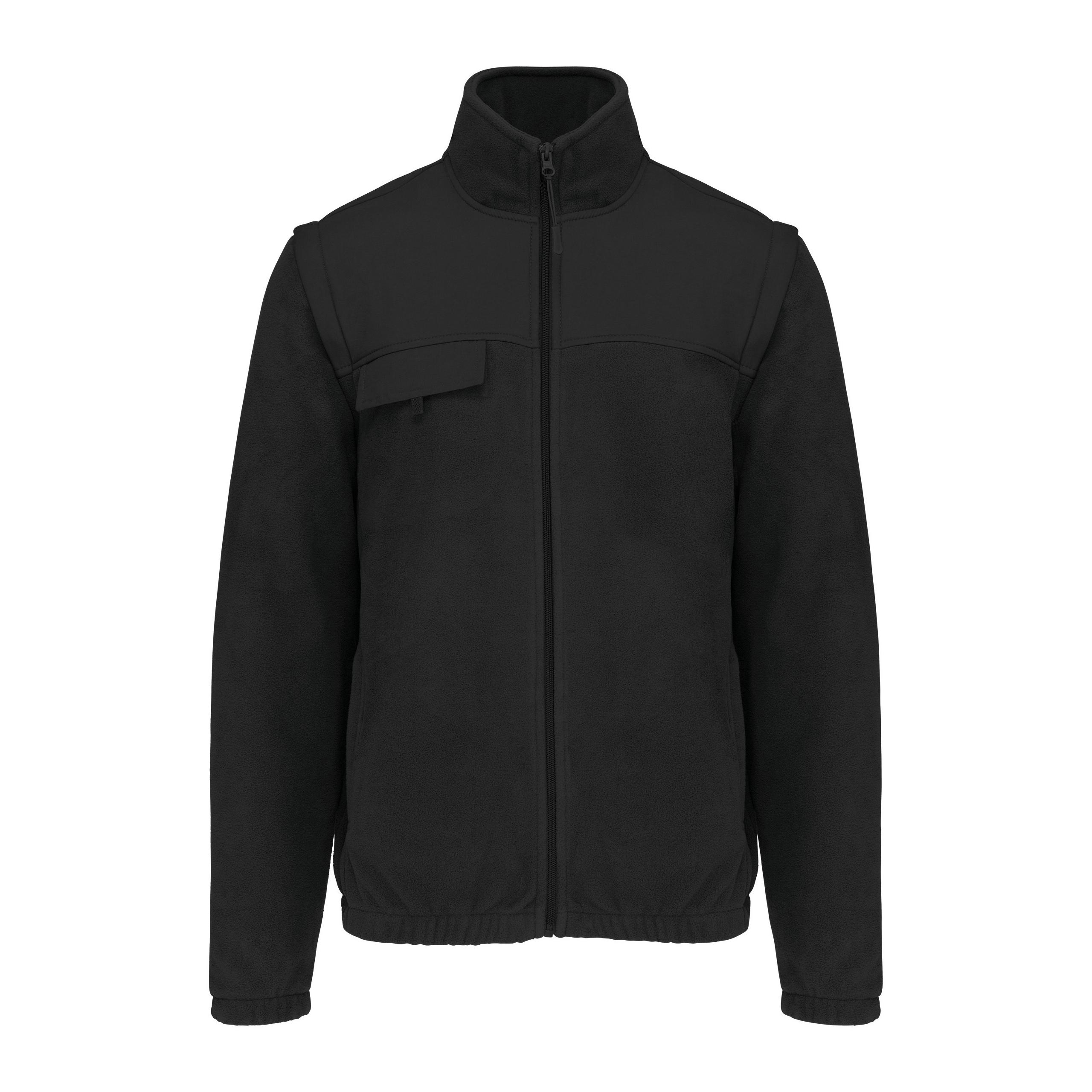 WK. Designed To Work - Veste polaire manches amovibles - Black - S