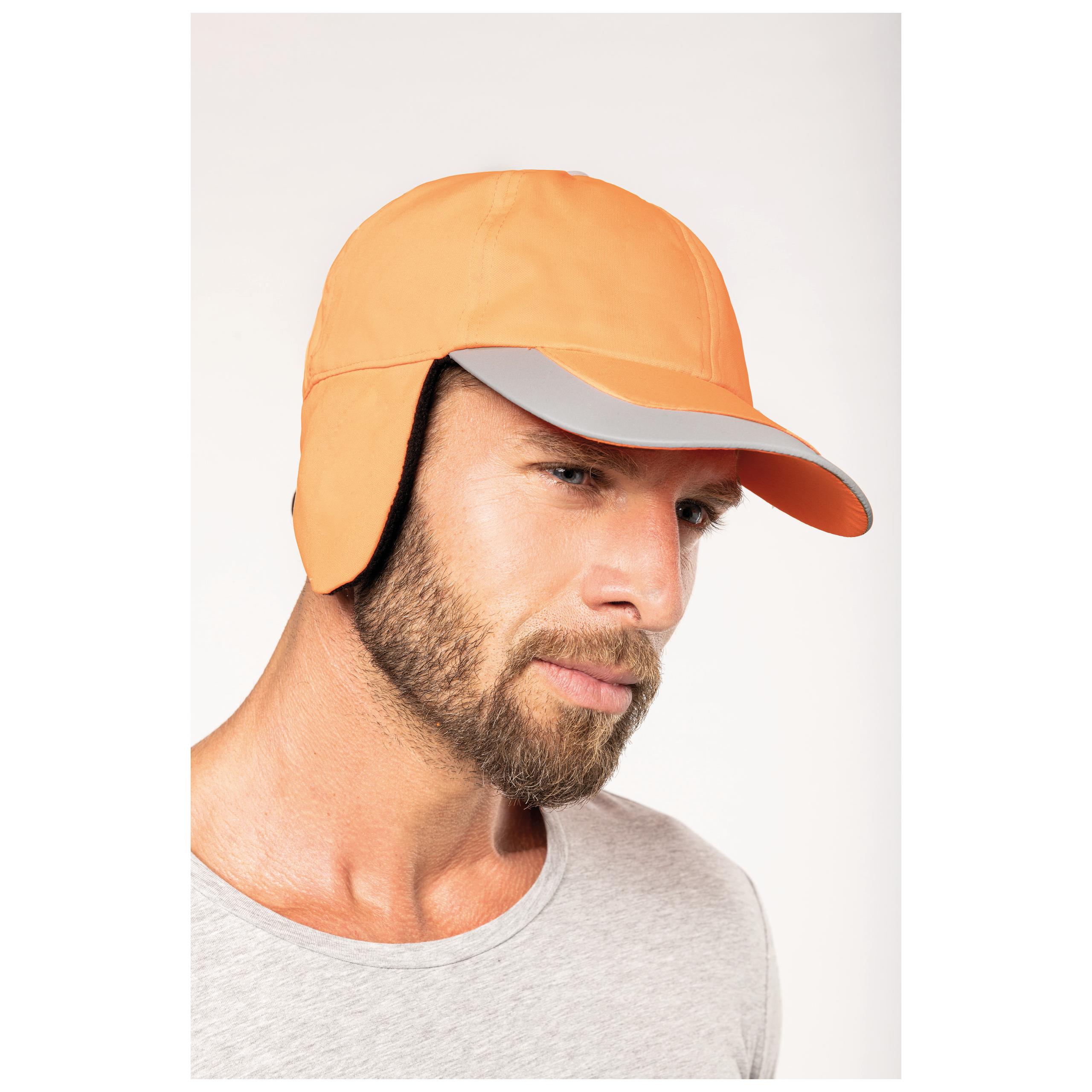 WK. Designed To Work - Casquette hiver fluorescente - 6 panneaux - Fluorescent Orange - One Size