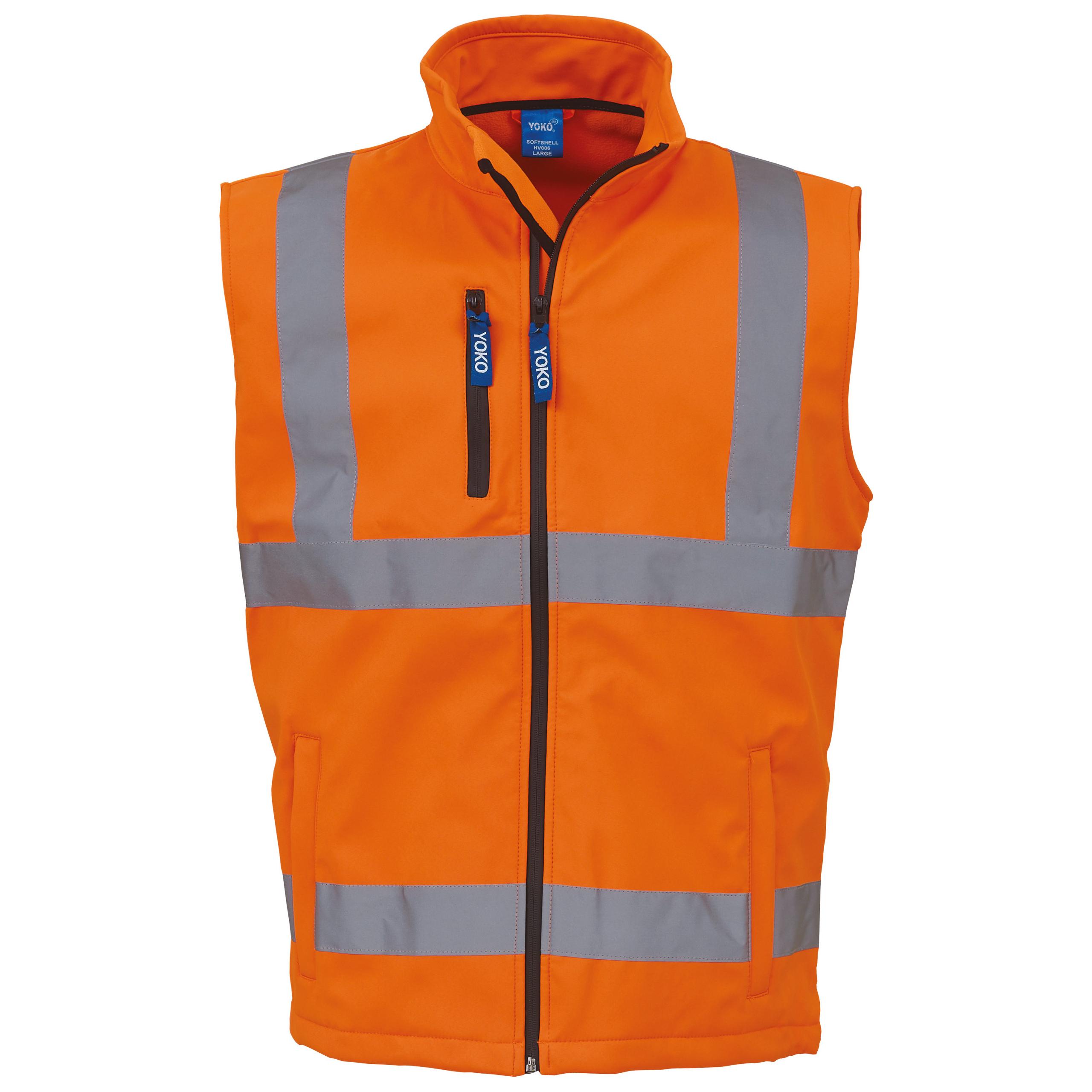 Yoko - Bodywarmer softshell haute visibilité - Hi Vis Orange - 3XL