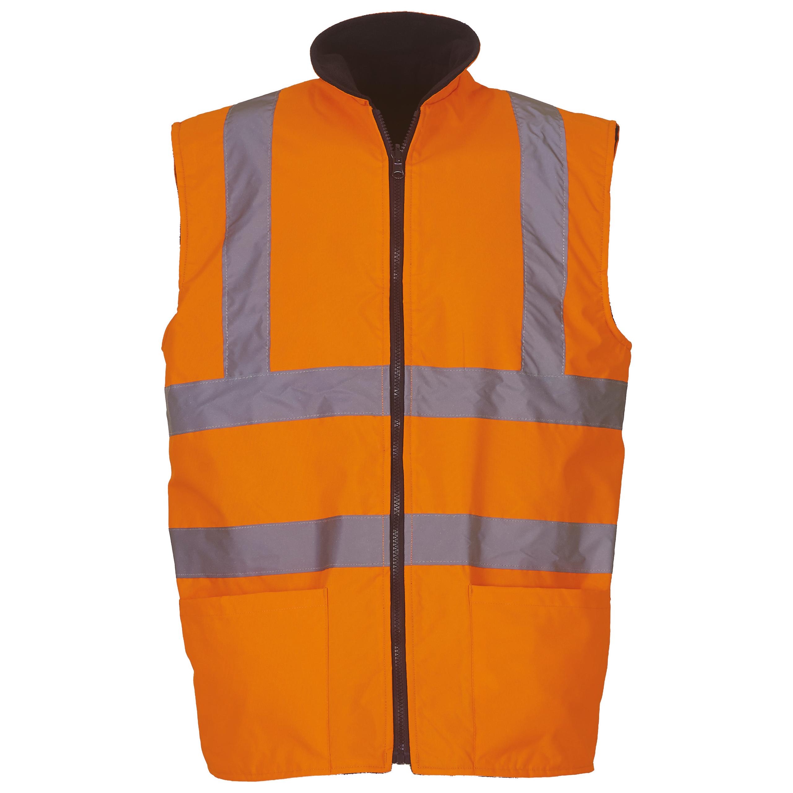 Yoko - Bodywarmer réversible haute visibilité - Hi Vis Orange - 3XL