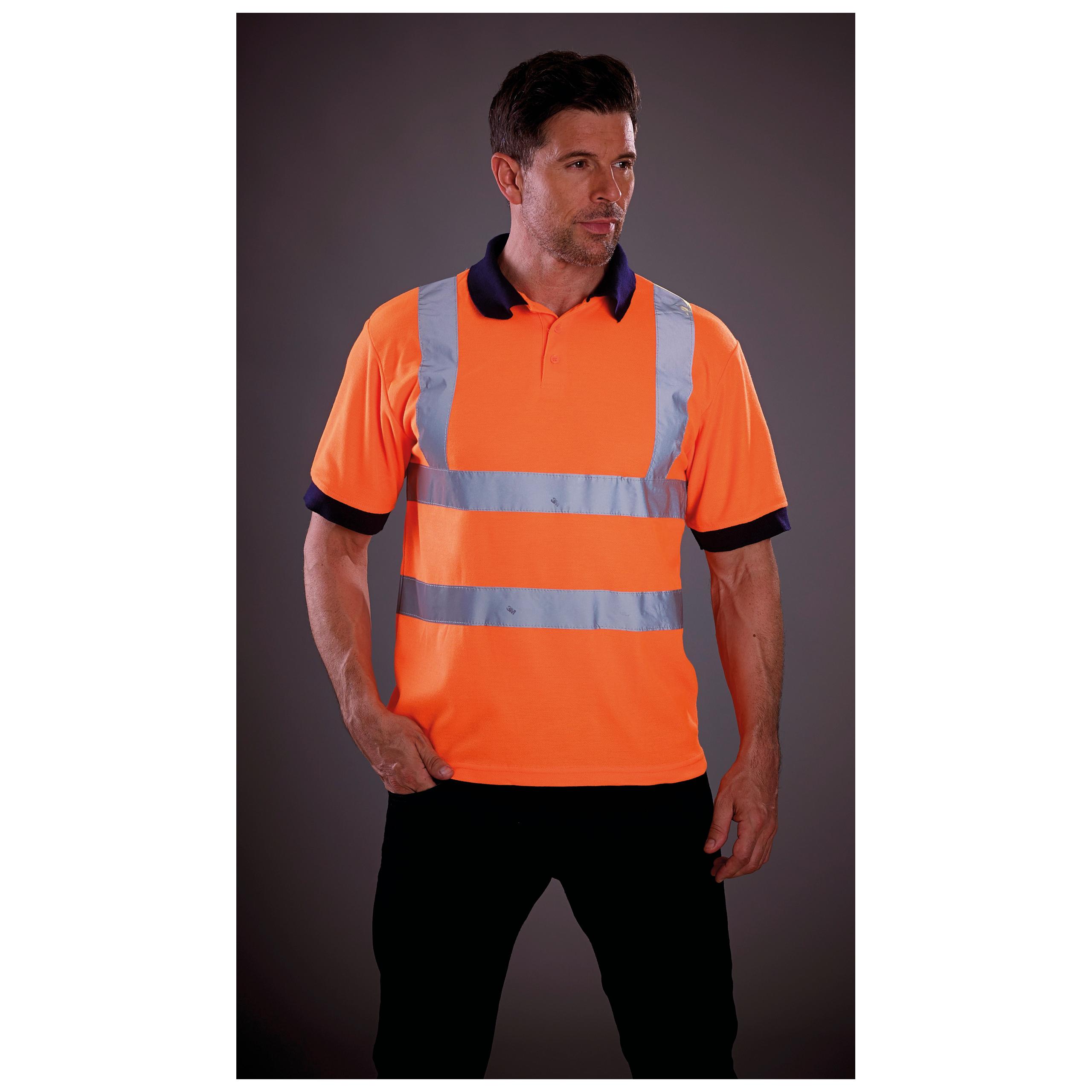 Yoko - POLO MANCHES COURTES HAUTE VISIBILITÉ - Hi Vis Orange - 3XL