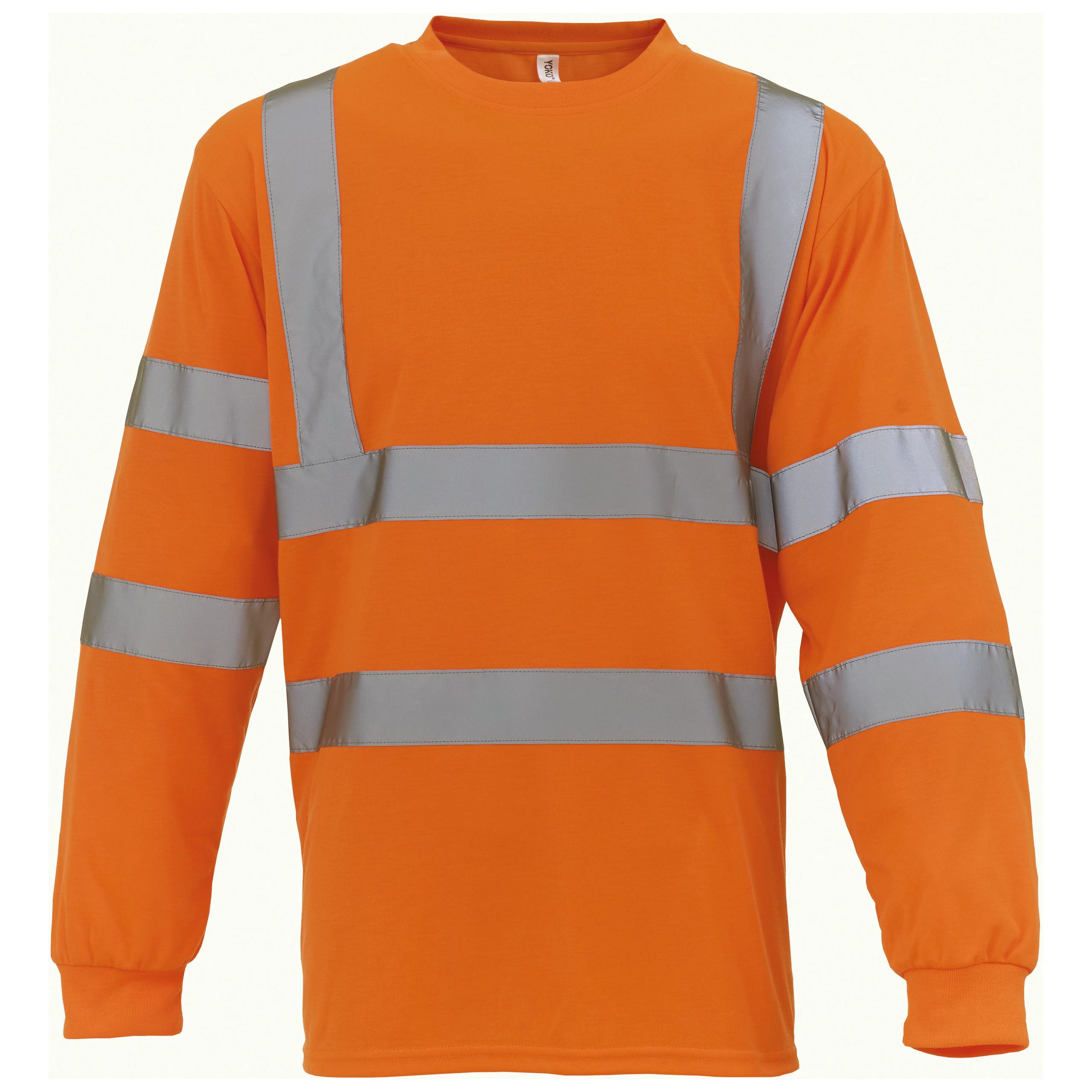 Yoko - T-shirt haute visibilité manches longues - Hi Vis Orange - 3XL