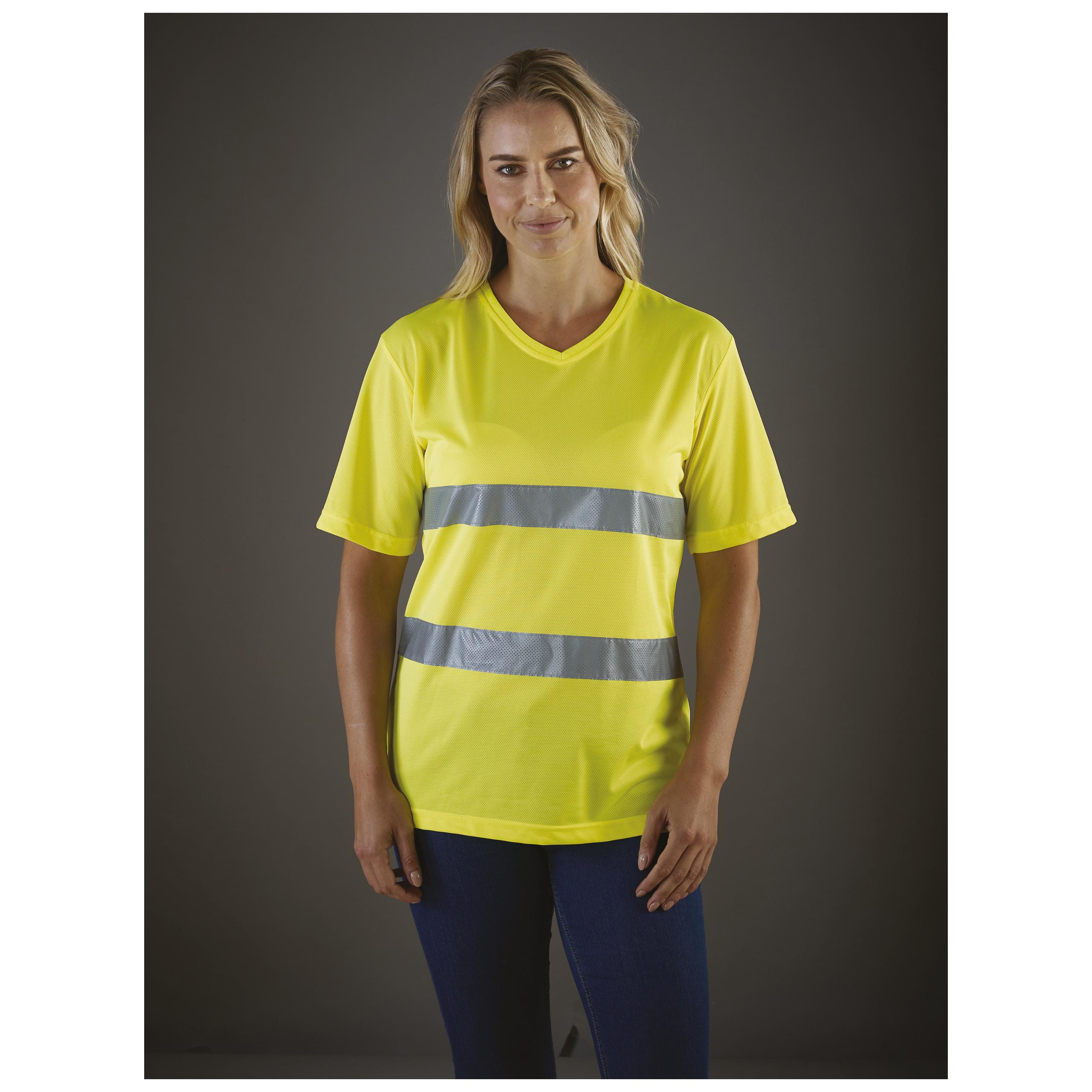 Yoko - T-shirt col V haute visibilité Top Cool - Hi Vis Orange - 3XL