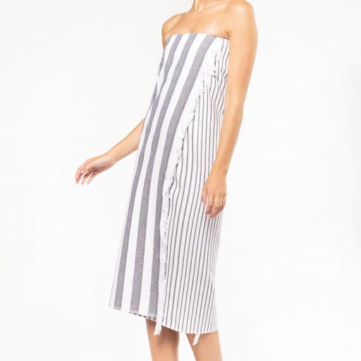 White / Smoke Stripe - One Size