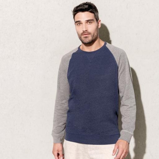 French Navy Heather / Grey Heather - S