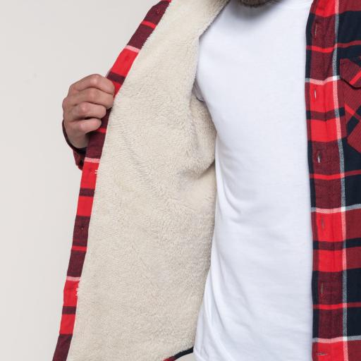 Red / Navy checked - S