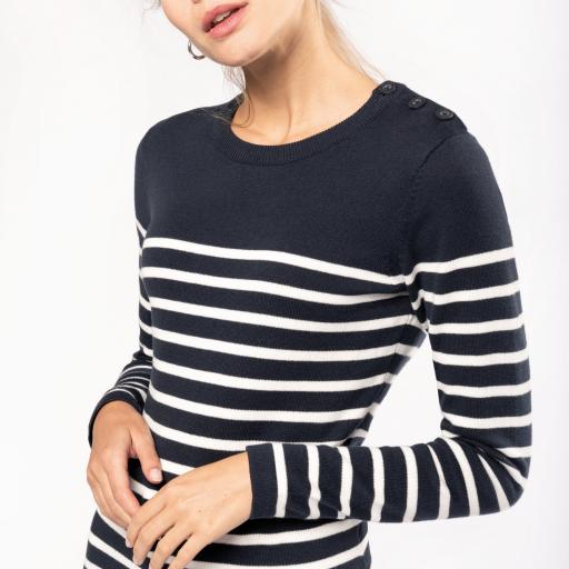 Striped Navy / Off White - XS