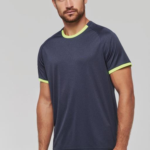 Dark Grey Heather / Tropical Blue - 3XL