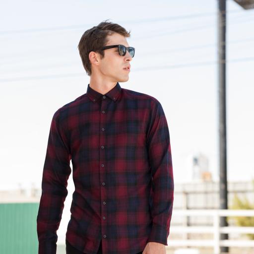 Burgundy Check - L