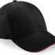 Beechfield - Casquette homme Athleisure - 6 panneaux - Black / Classic Red - One Size