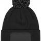 Beechfield - BONNET À POMPON PATCH SNOWSTAR® - Black / Graphite Grey - One Size