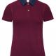 B&C - POLO FEMME DNM FORWARD - Denim / Burgundy - S