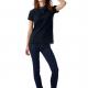 B&C - POLO FEMME DNM FORWARD - Denim / Burgundy - S