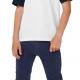 B&C - T-shirt enfant Baseball - White / Navy - 12/14 ans